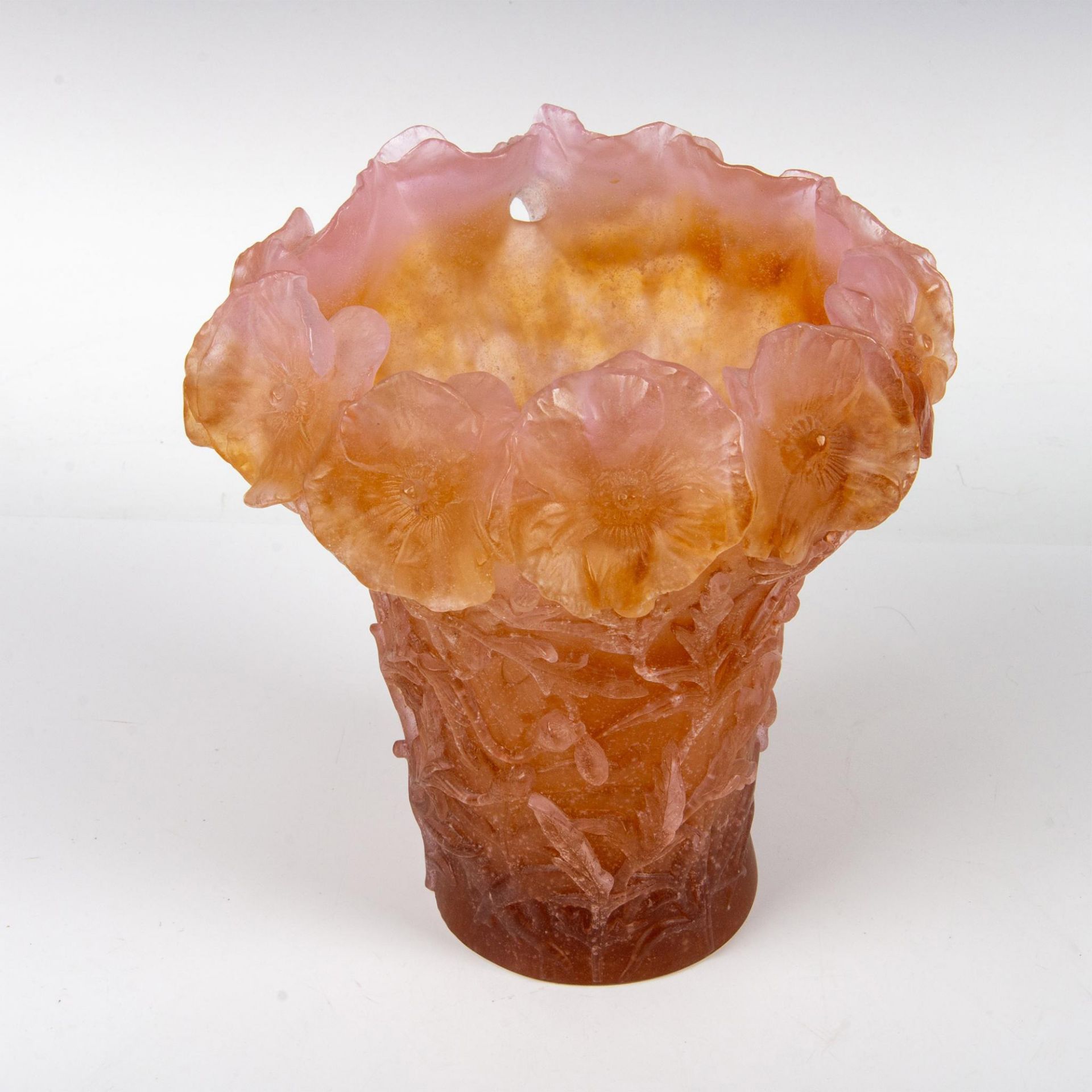 Daum Pate De Verre Mauve Vase by Sophie Ambre - Image 3 of 8