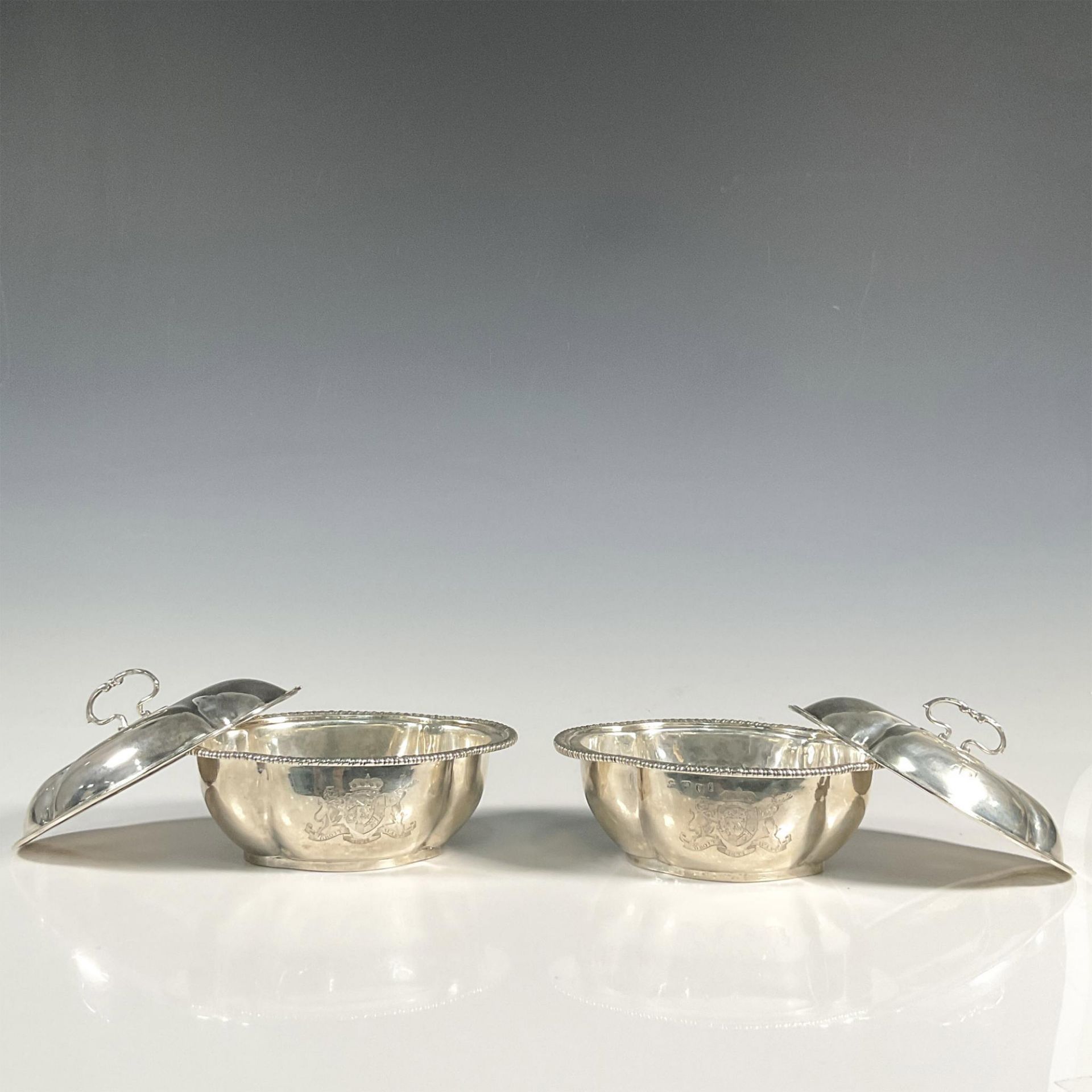 Pair of Thomas Heming George I Silver Covered Saucers - Image 5 of 5