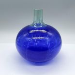 Gunnel Sahlin for Kosta Boda Blue Glass Vase