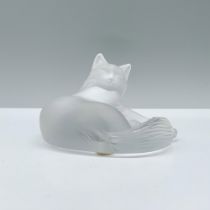 Lalique Crystal Figurine, Happy Cat