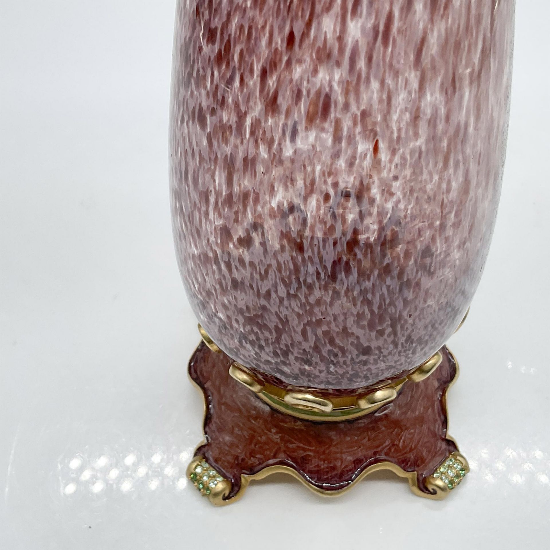 Jay Strongwater Enamel and Glass Vase - Bild 5 aus 6