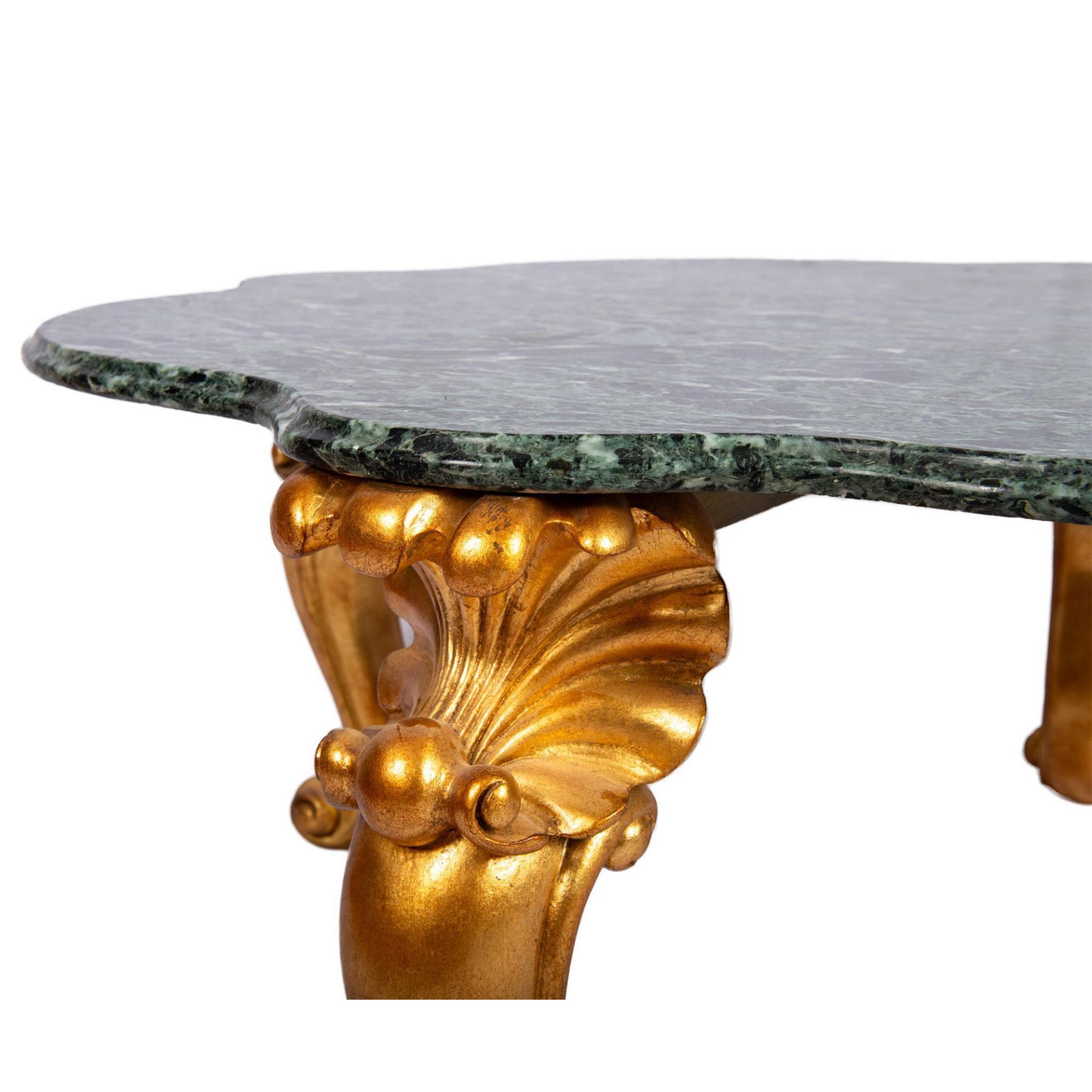 French Baroque Style Marble Coffee Table - Image 3 of 4