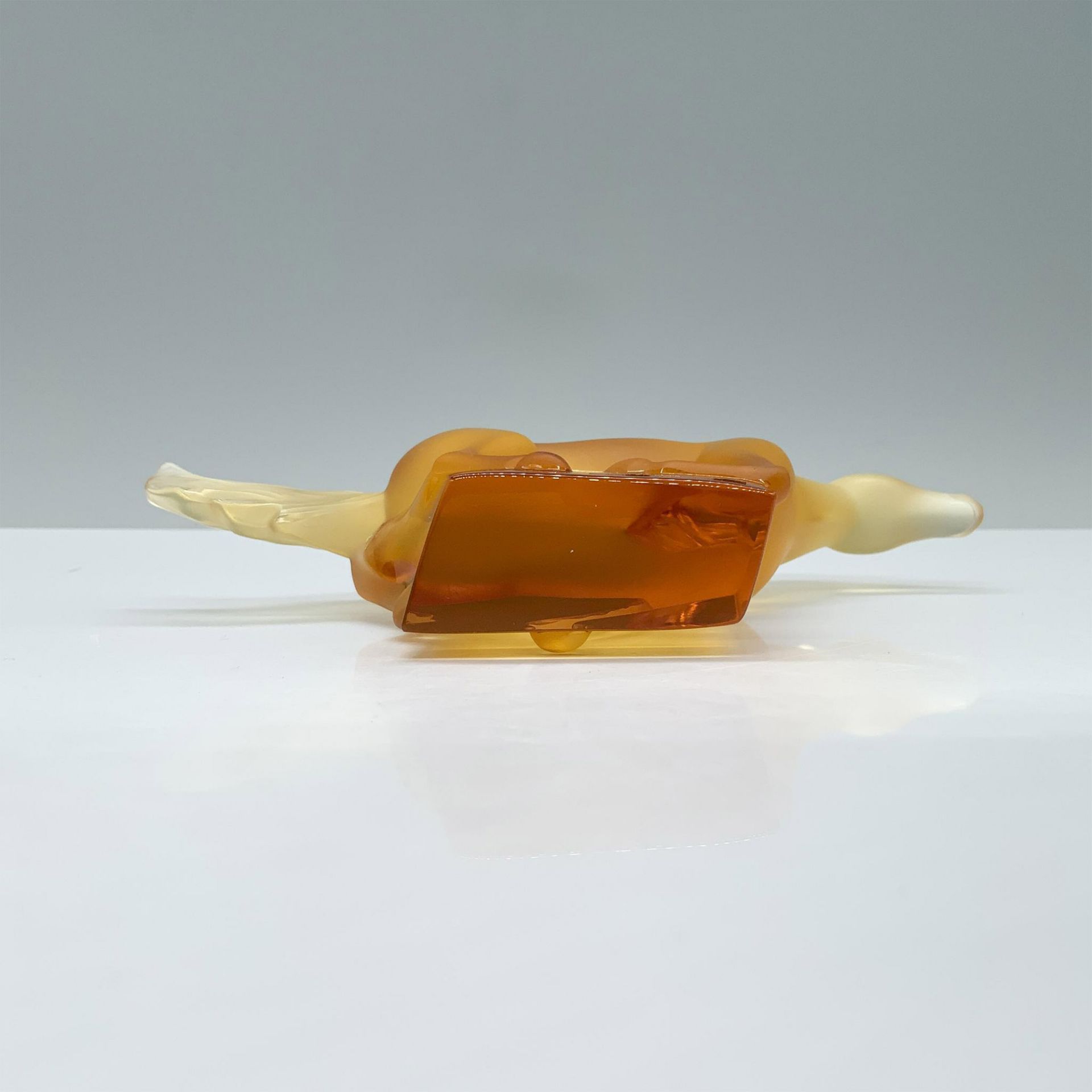 Lalique Crystal Figurine, Amber Kazak Horse - Image 3 of 3