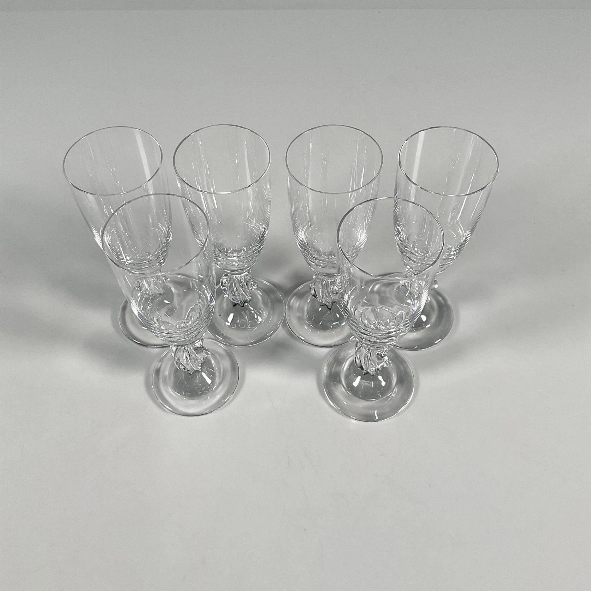 6pc Lalique Crystal Sherry Glasses, Frejus - Image 3 of 4