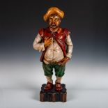 Ouro Artesania Carved Wooden Sancho Panza Sculpture