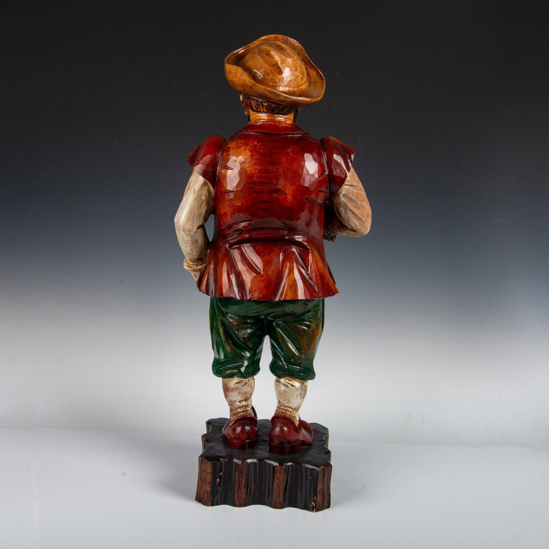 Ouro Artesania Carved Wooden Sancho Panza Sculpture - Image 4 of 5