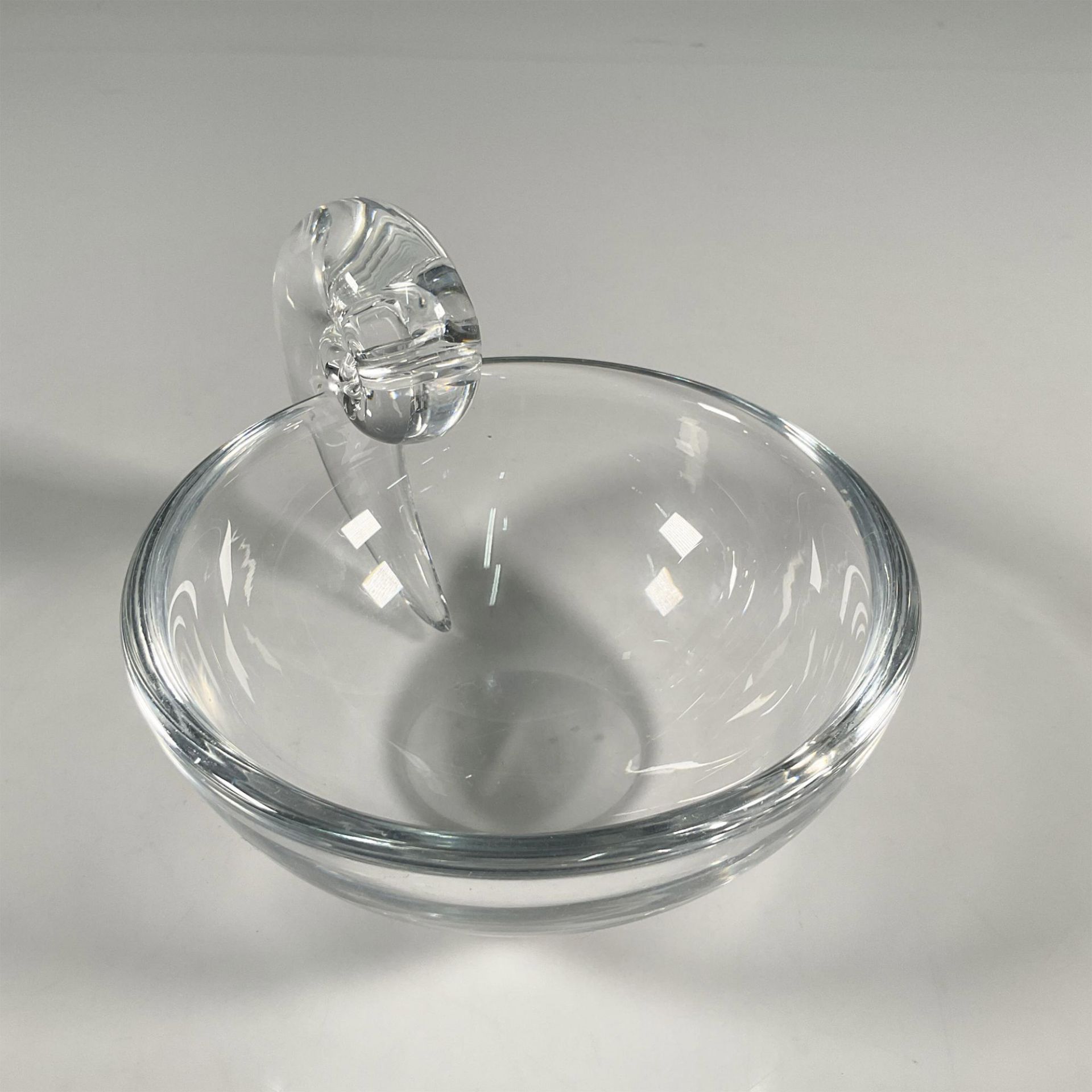 Steuben Art Glass Bowl with Snail Handle by John Dreves - Image 2 of 4