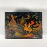 Russian Papier Mache Artist Signed Lacquered Box