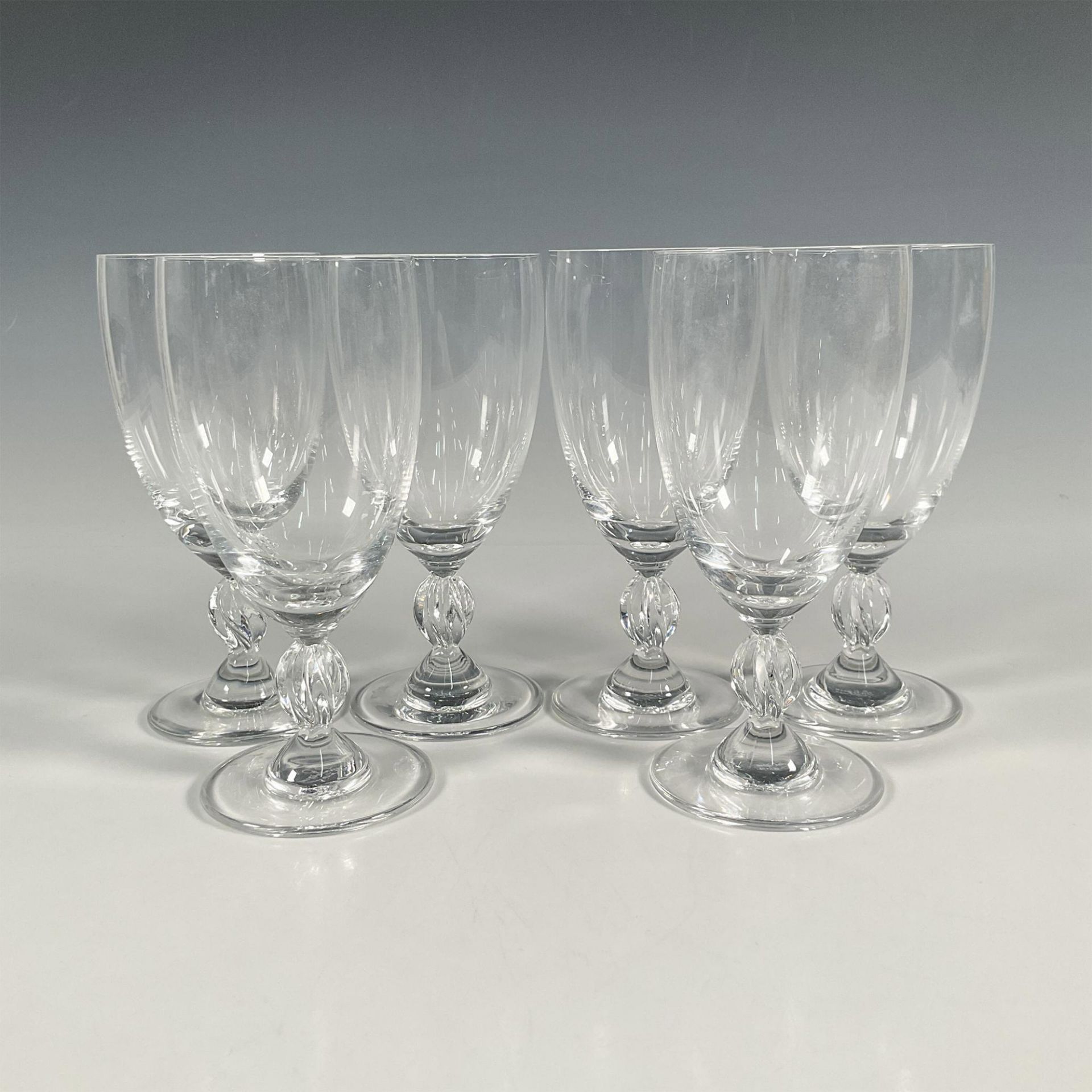 6pc Lalique Crystal Water Goblets, Frejus - Image 2 of 5