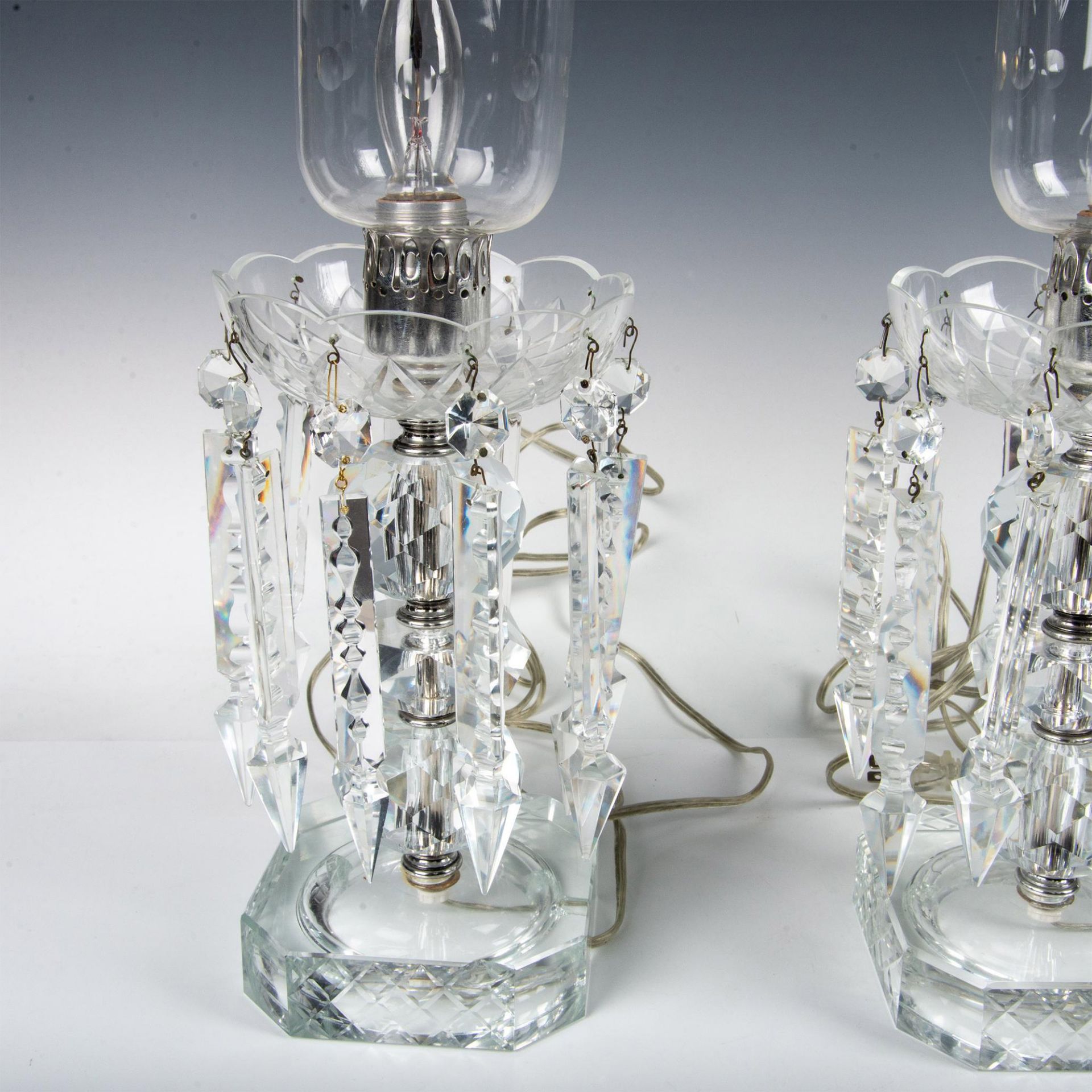 Pair of MCM Crystal Boudoir Lamps - Image 7 of 7