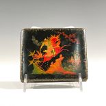 Russian Papier Mache Artist Signed Lacquered Box