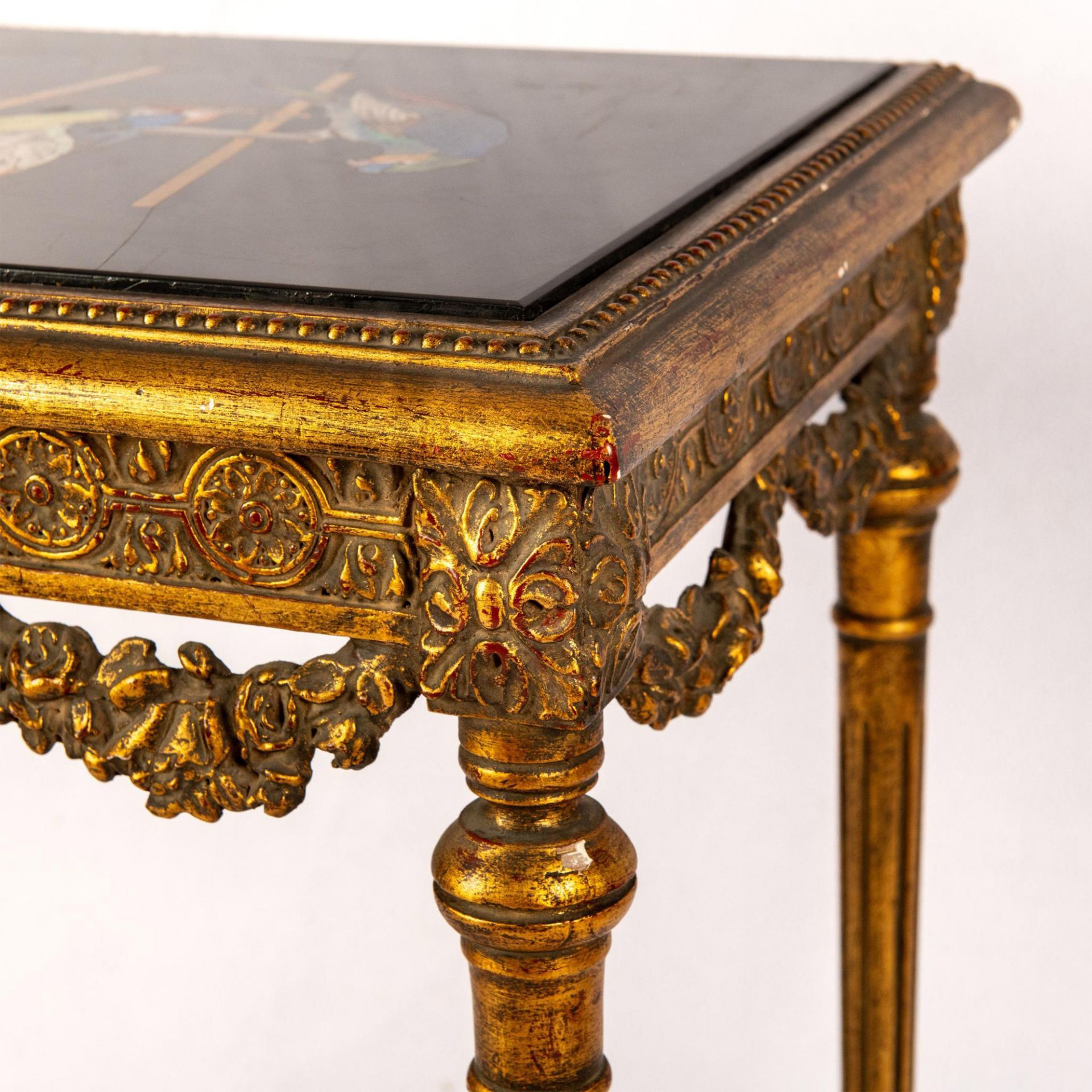 French Louis XVI Style Pietra Dura Side Table - Image 8 of 9