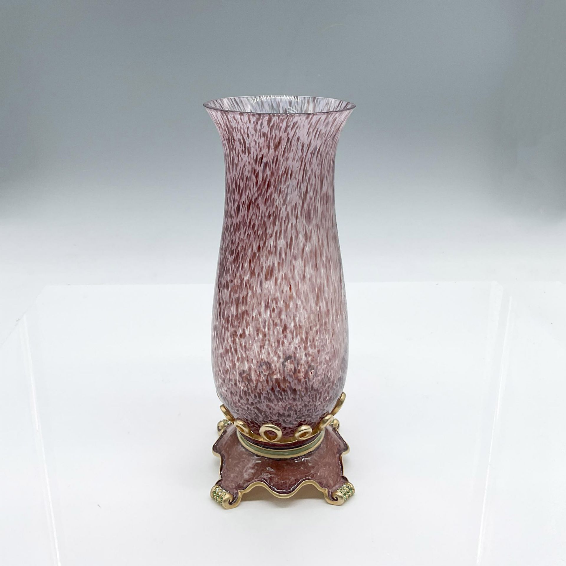 Jay Strongwater Enamel and Glass Vase - Bild 2 aus 6