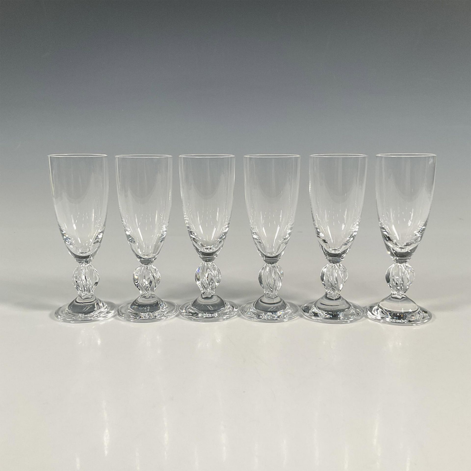 6pc Lalique Crystal Sherry Glasses, Frejus