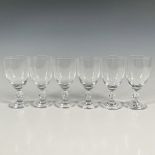 6pc Lalique Crystal Bordeaux Wine Glasses, Frejus