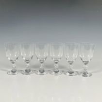 6pc Lalique Crystal Burgundy Wine Glasses, Frejus