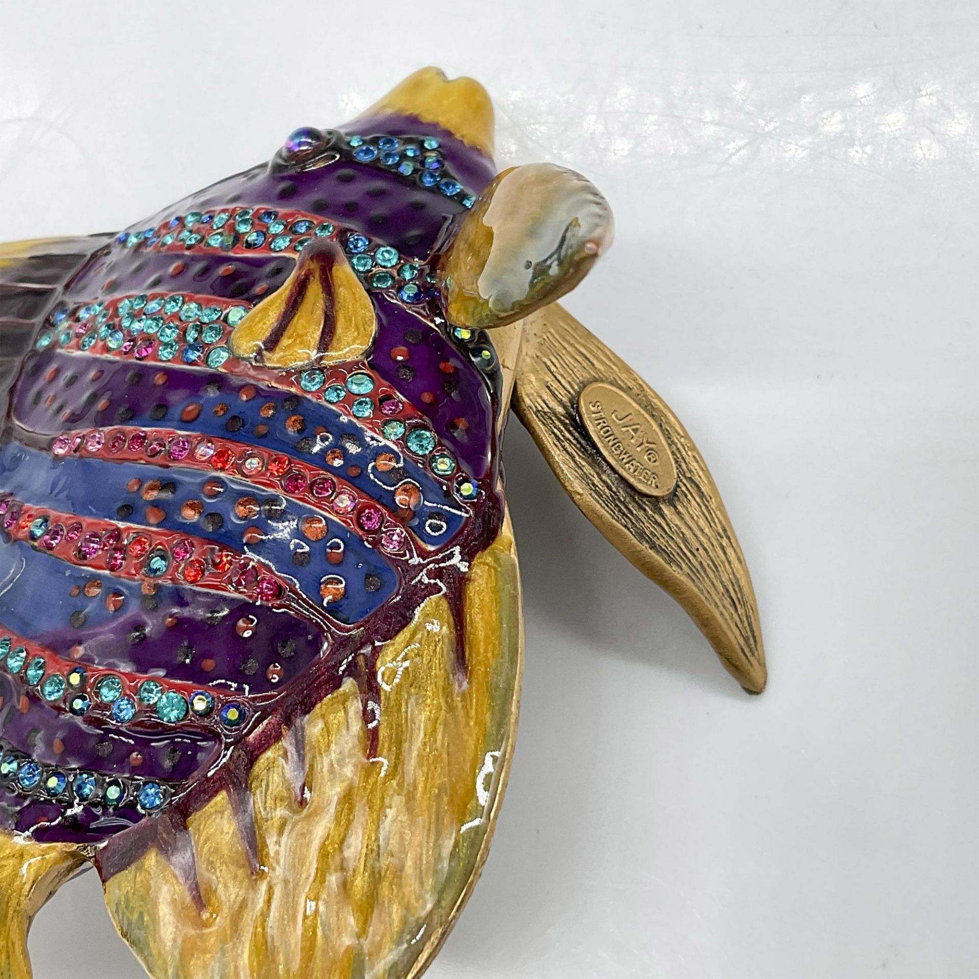 Jay Strongwater and Swarovski Enamel and Crystal Fish Figurine - Image 4 of 4