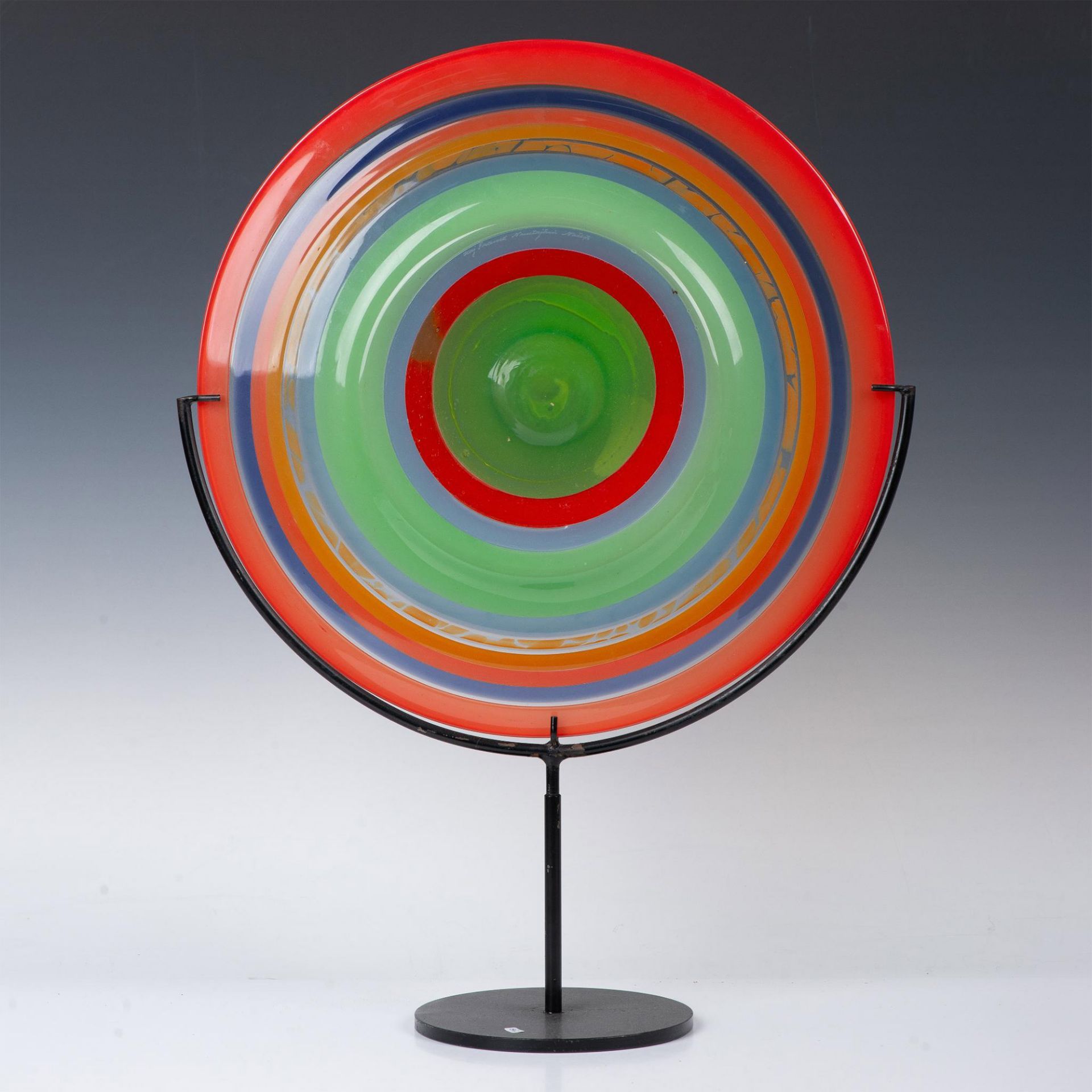 Kaj Franck (Finnish, 1911-1989) Art Glass Plate with Base - Image 4 of 5