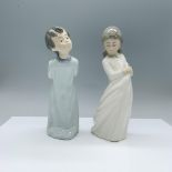 2pc Zaphir Porcelain Children Figurine, Bedtime