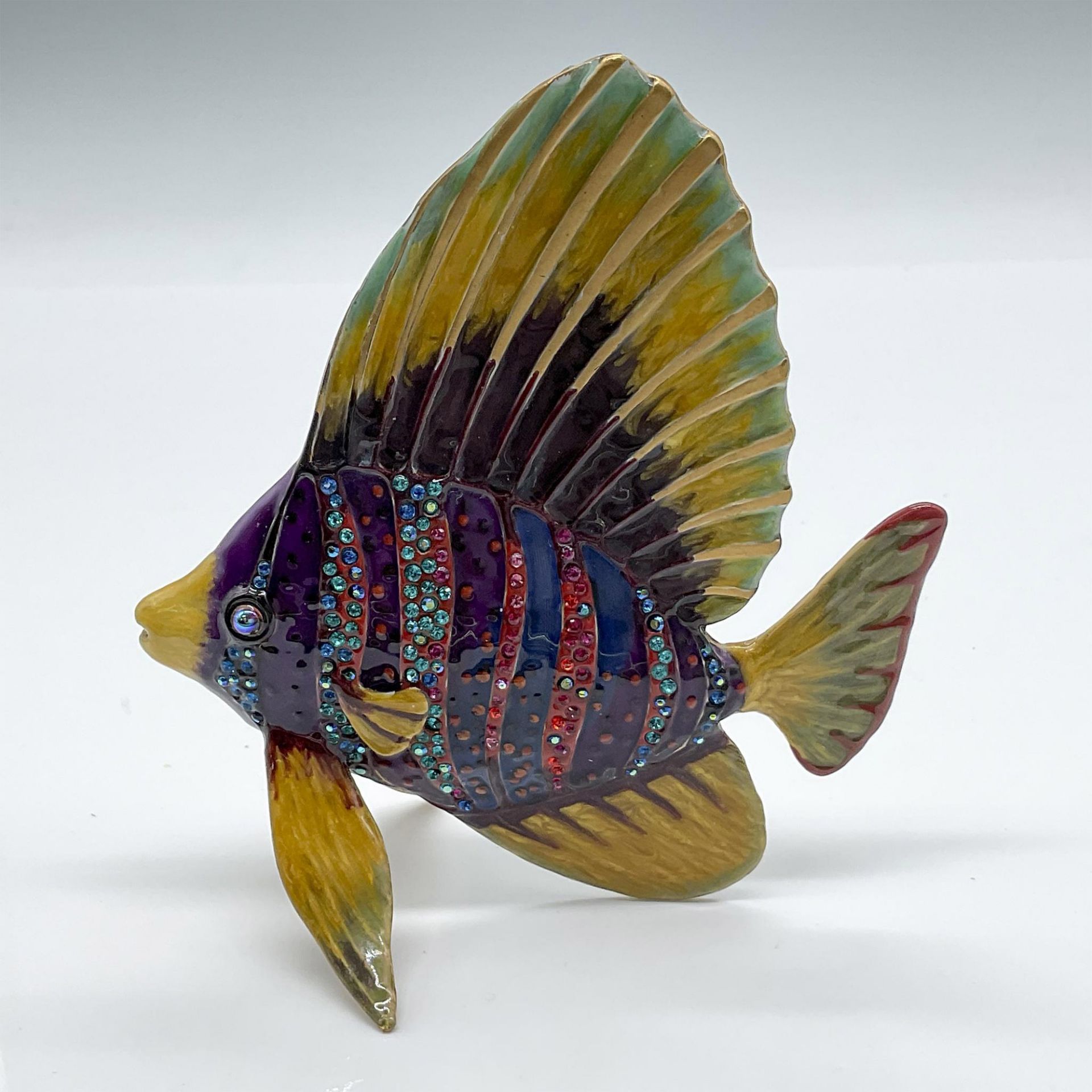 Jay Strongwater and Swarovski Enamel and Crystal Fish Figurine - Image 2 of 4