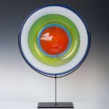 Kaj Franck (Finnish, 1911-1989) Art Glass Plate with Base