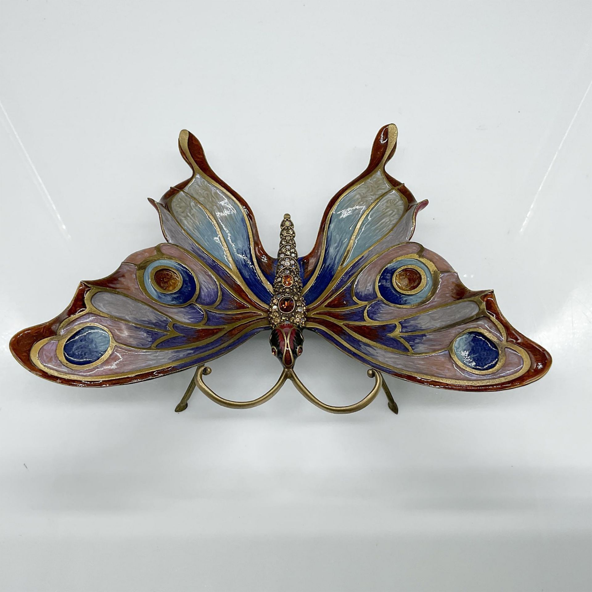 Jay Strongwater and Swarovski Large Butterfly Figurine - Bild 2 aus 4