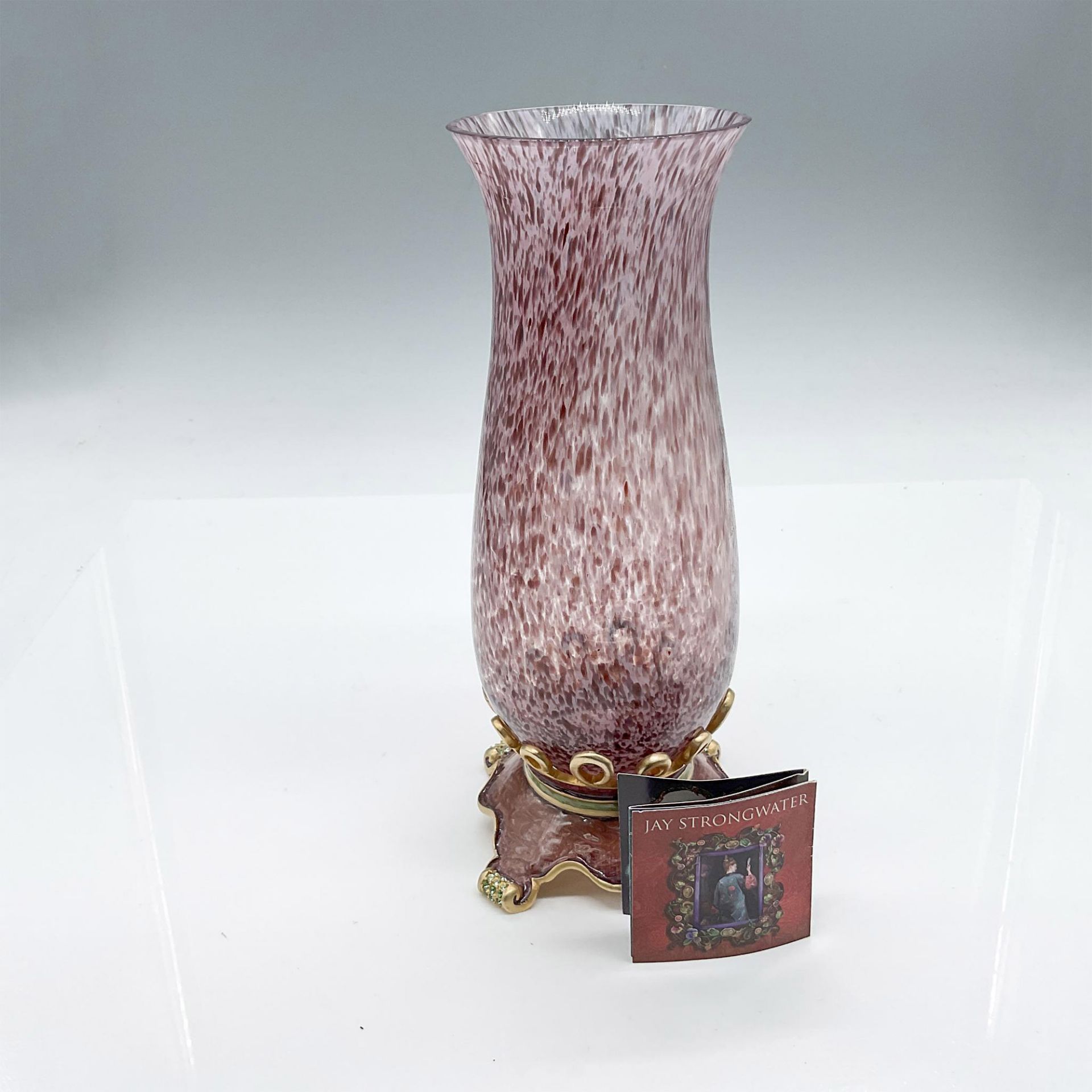 Jay Strongwater Enamel and Glass Vase - Bild 6 aus 6