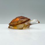 Lalique Crystal Figurine, Amber Turtle
