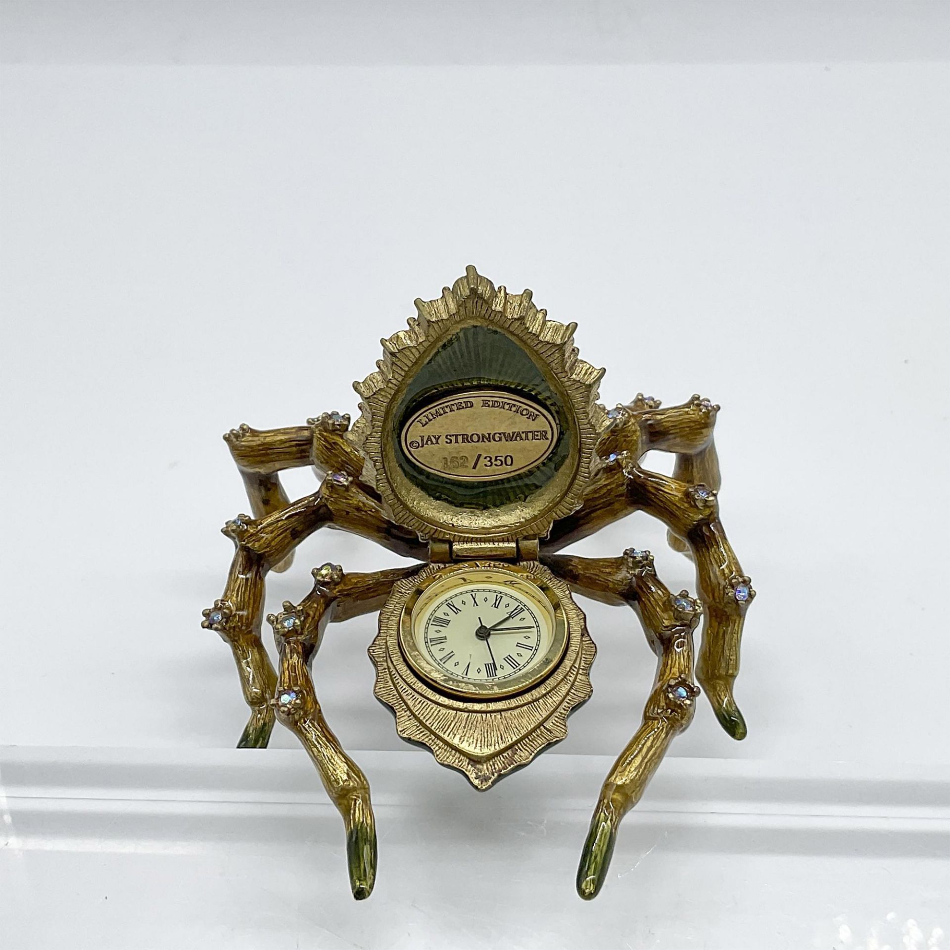 Limited Edition Jay Strongwater Jeweled Spider Clock - Bild 4 aus 5