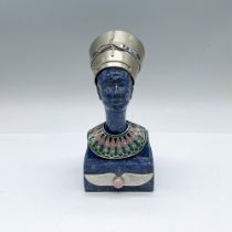 Stone and Metal Bust of Queen Nefertiti