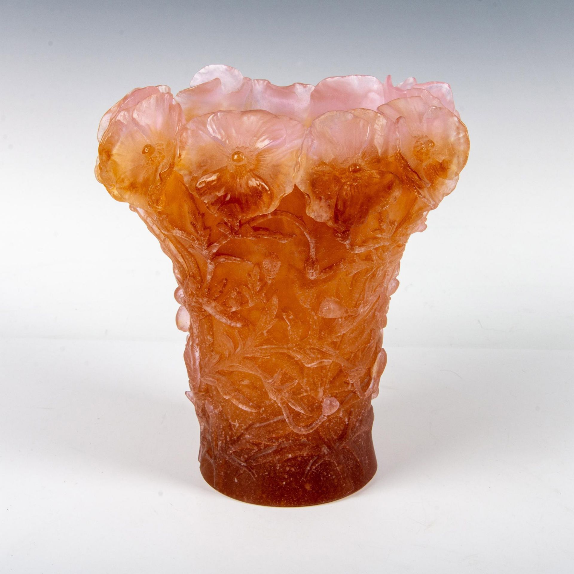 Daum Pate De Verre Mauve Vase by Sophie Ambre - Image 5 of 8