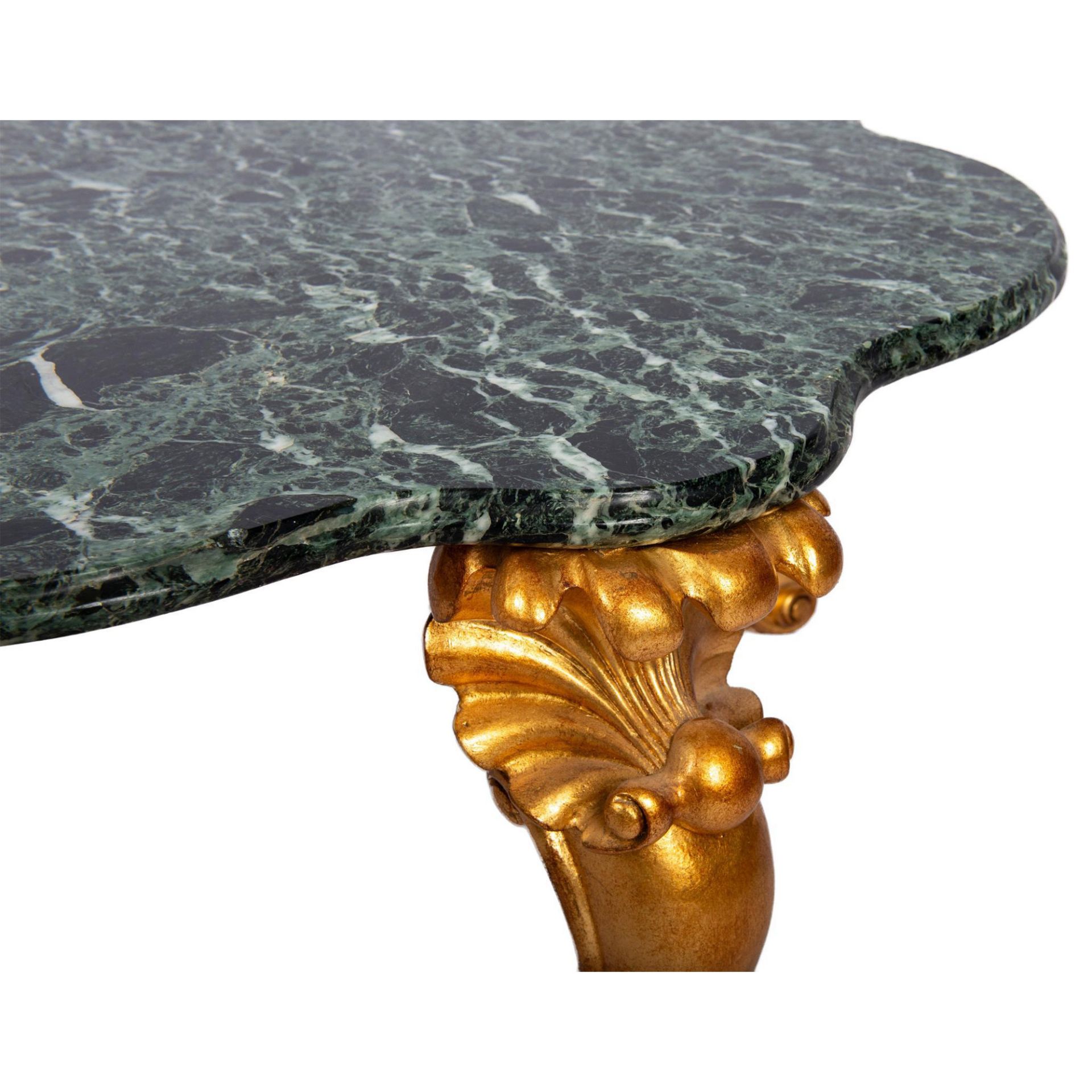 French Baroque Style Marble Coffee Table - Image 4 of 4