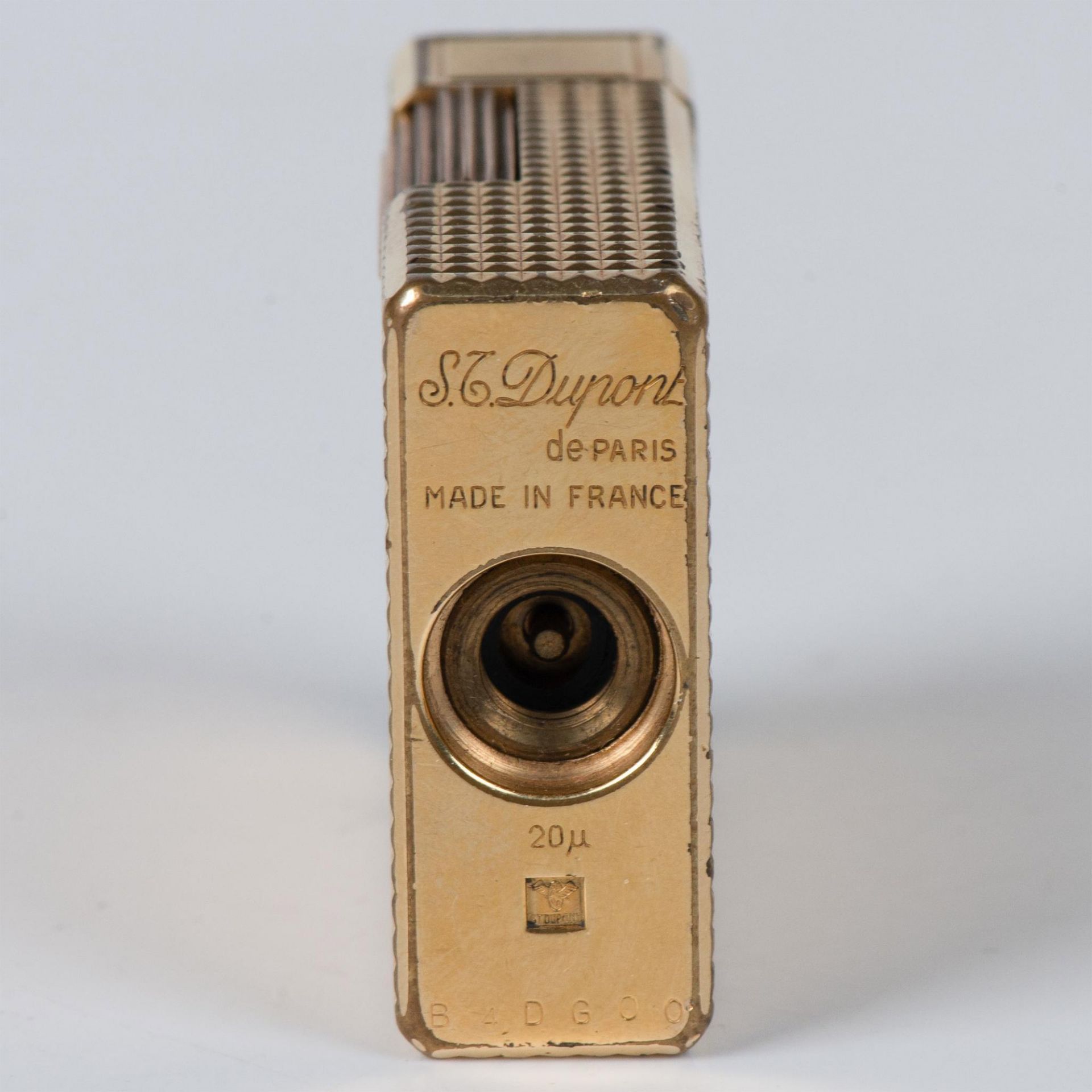 S.T. Dupont Vintage Gold Plated Diamond Head Pocket Lighter - Image 2 of 9