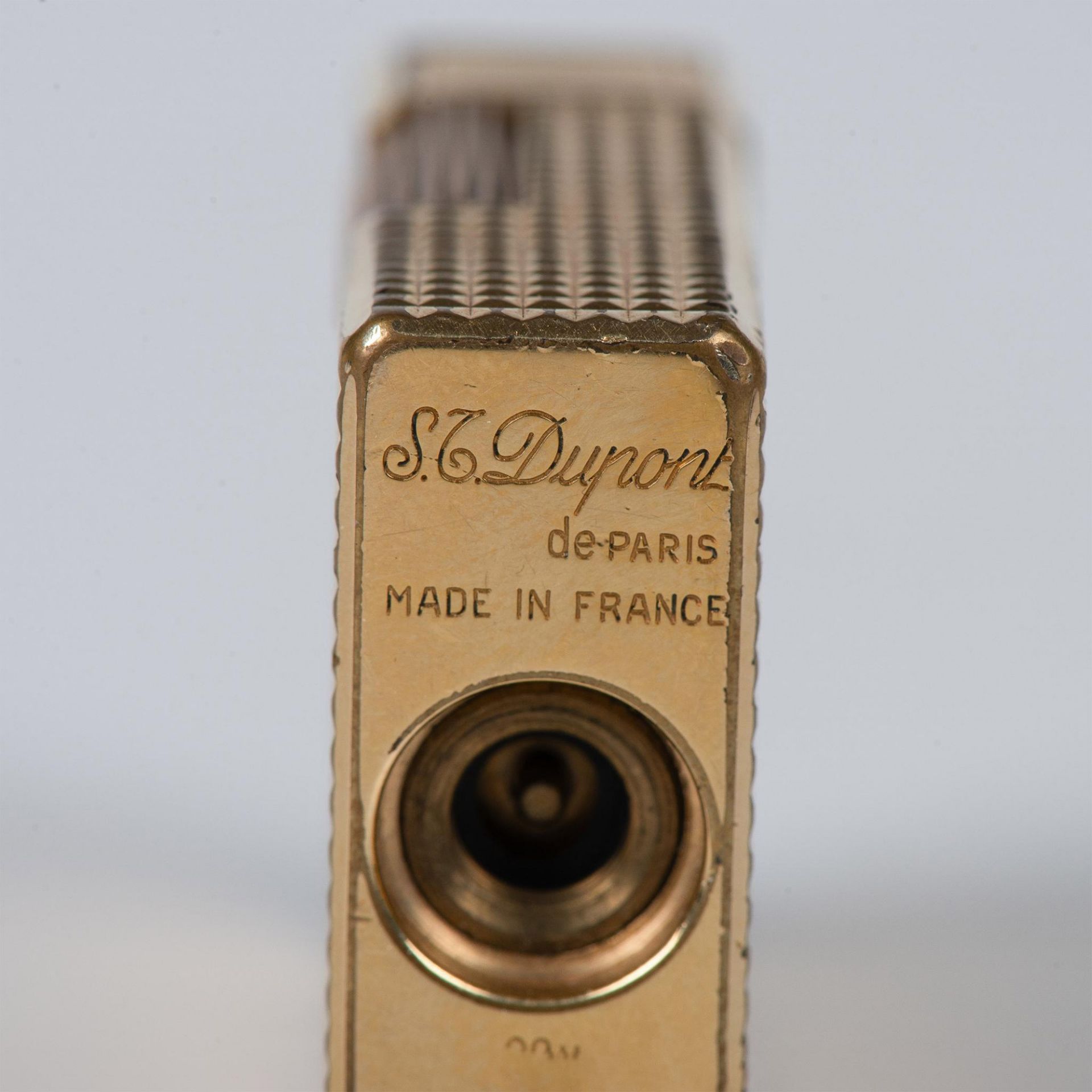 S.T. Dupont Vintage Gold Plated Diamond Head Pocket Lighter - Image 6 of 9