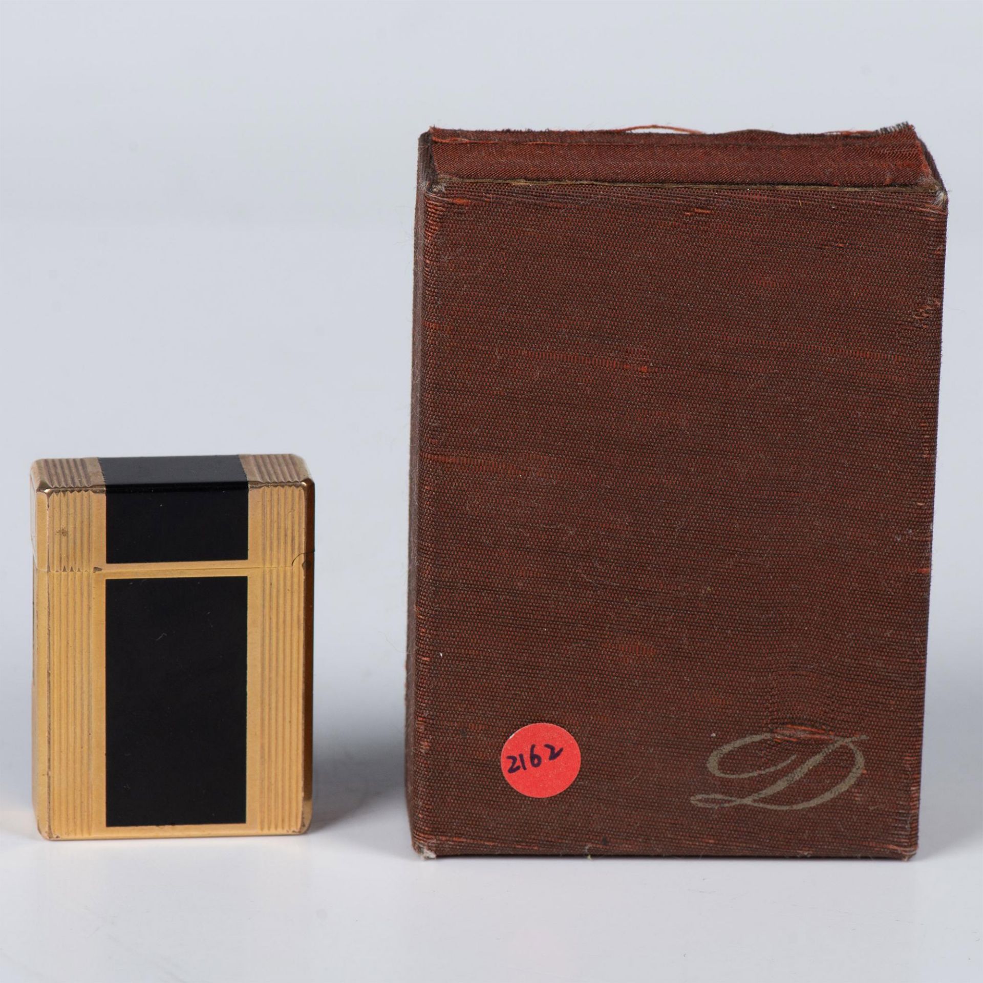 S.T. Dupont Vintage Black Enamel Gold Plated Pocket Lighter - Bild 3 aus 11