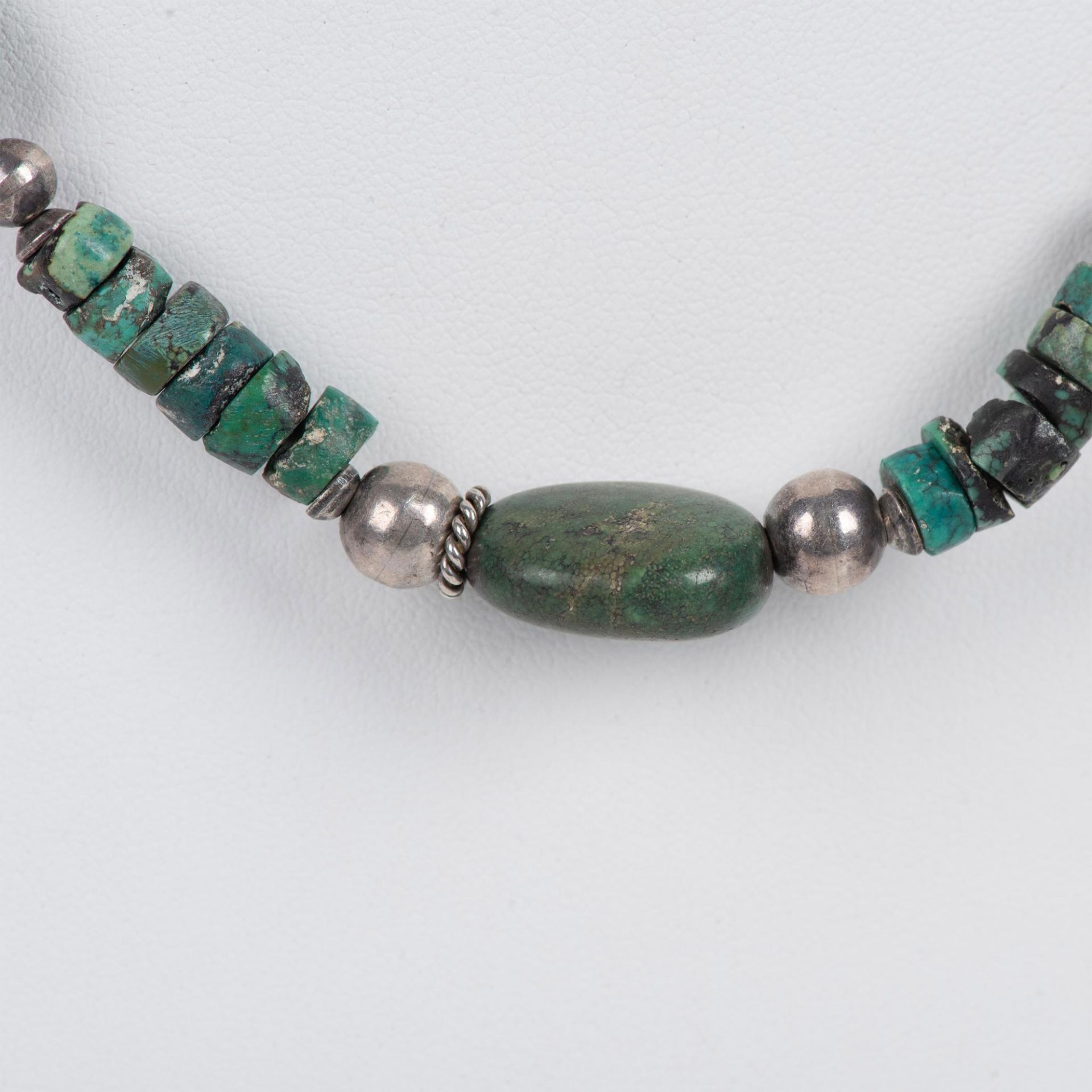 Vintage Silver and Turquoise Necklace - Bild 2 aus 4