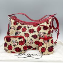 3pc Brighton Ladybug Handbag, Change Purse and Phone Holder