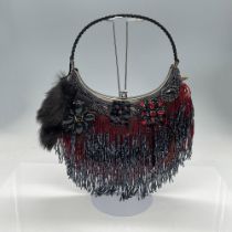 Mary Frances Beaded Fringe Handbag