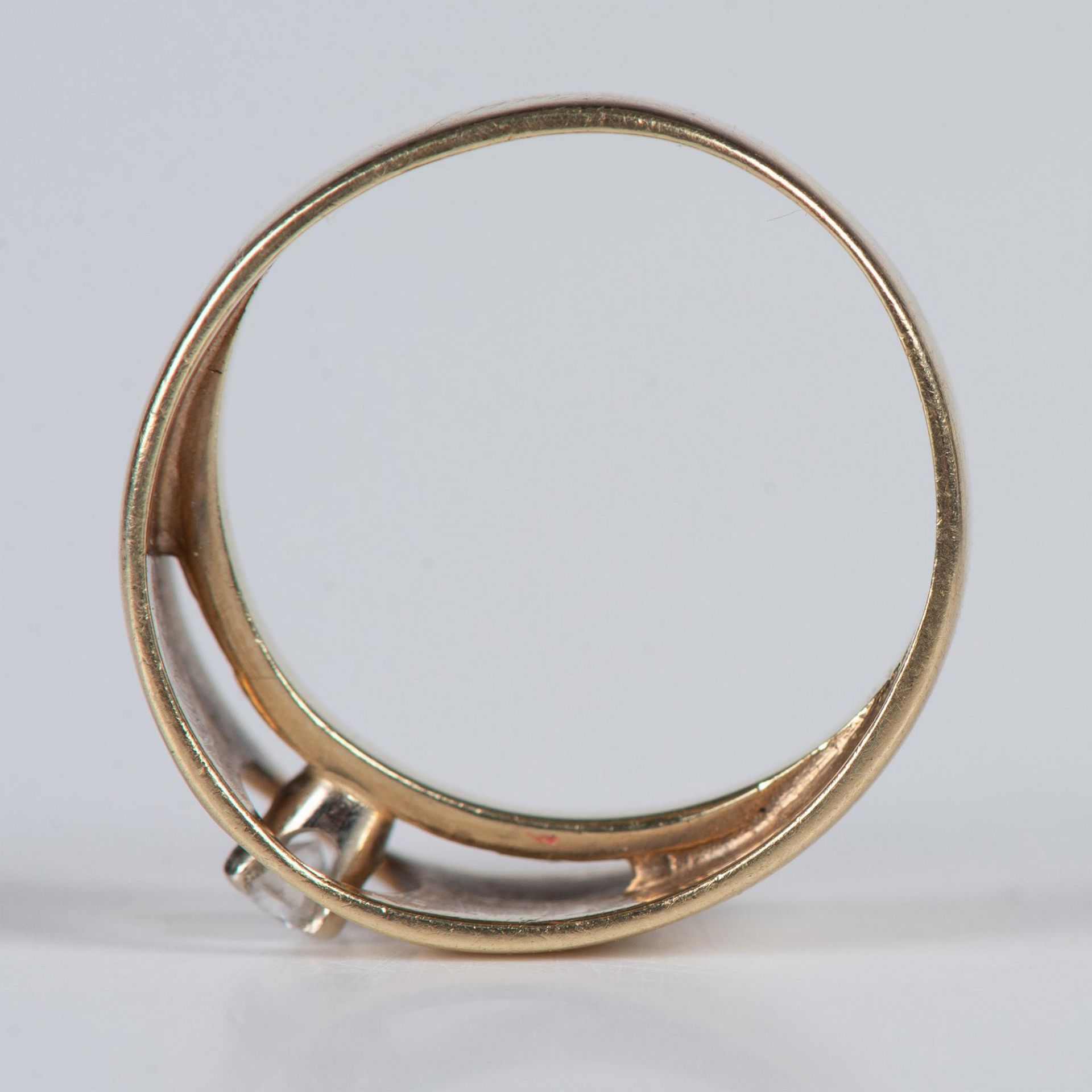 Classy Simple 14K Yellow Gold and Diamond Pinky Ring - Image 4 of 5