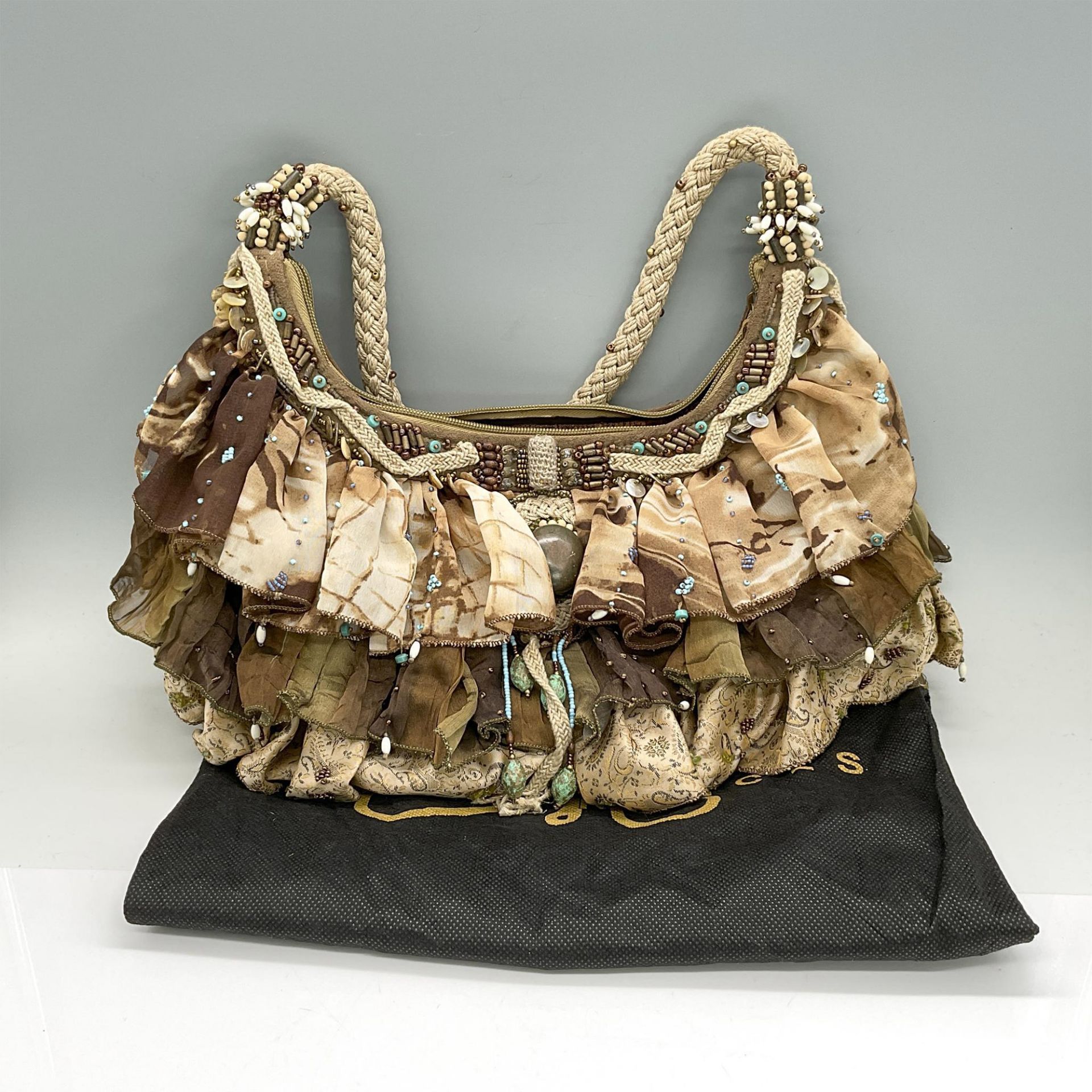 Mary Frances Fabric Handbag, Flustered, Brown/Tan - Image 4 of 4