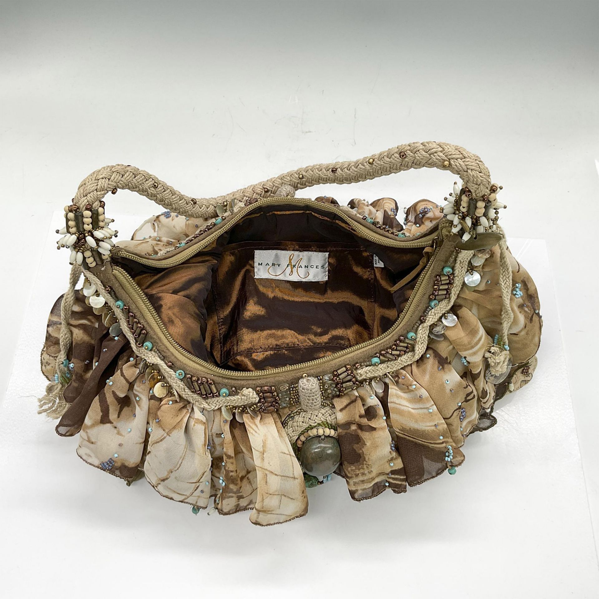 Mary Frances Fabric Handbag, Flustered, Brown/Tan - Image 3 of 4