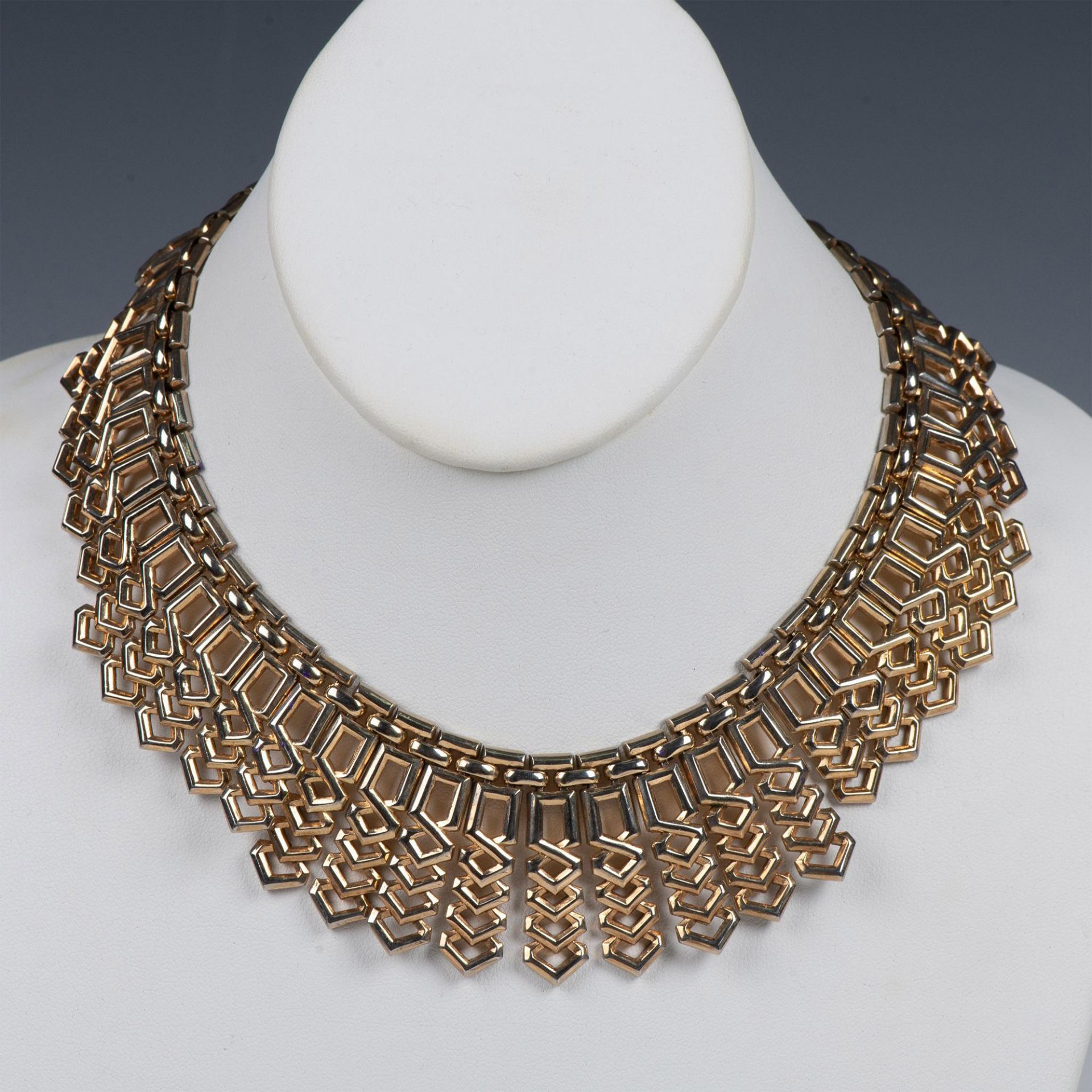 Elegant Gold Metal Costume Necklace