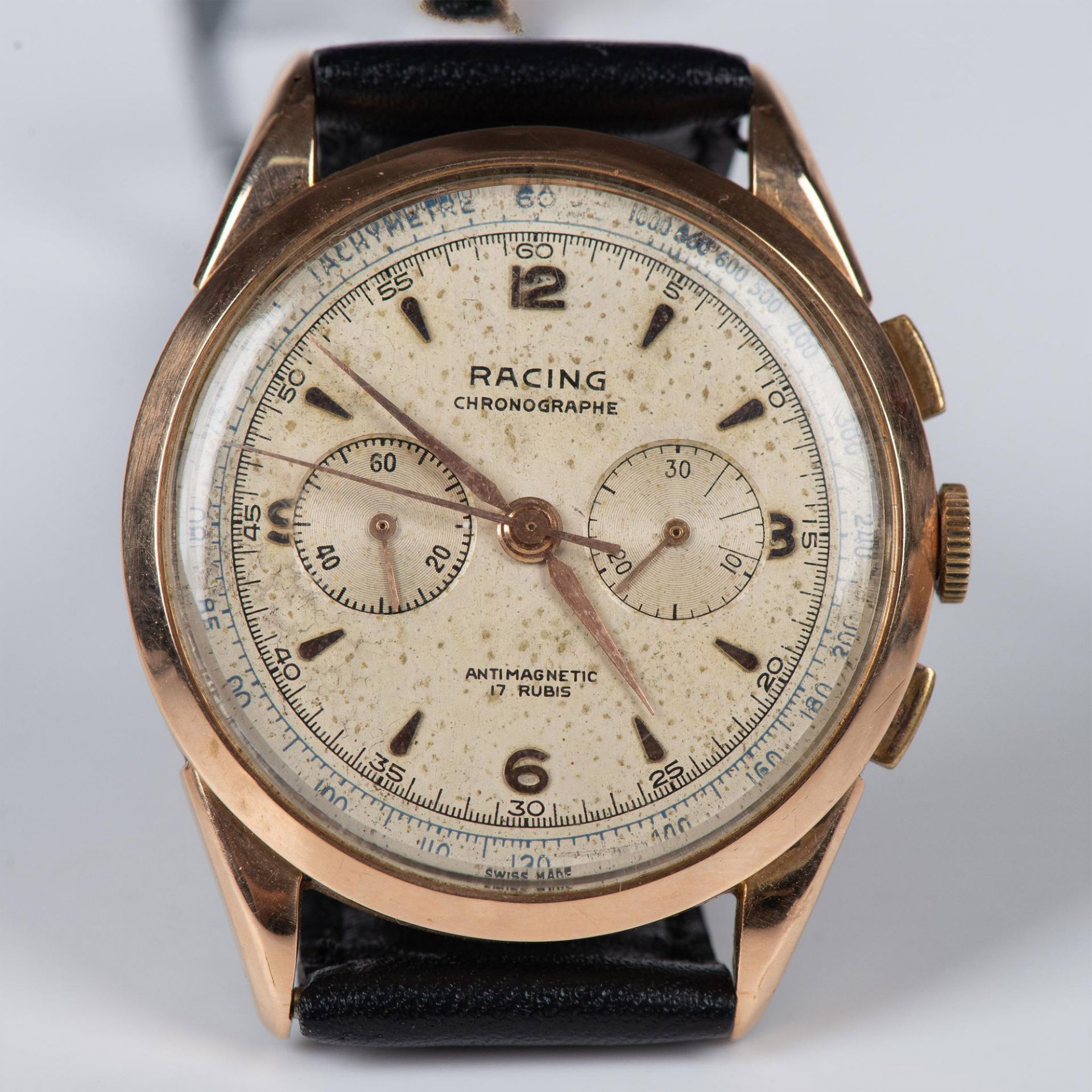 Racing Chronograph 18K Gold Men's Wrist Watch - Image 7 of 11