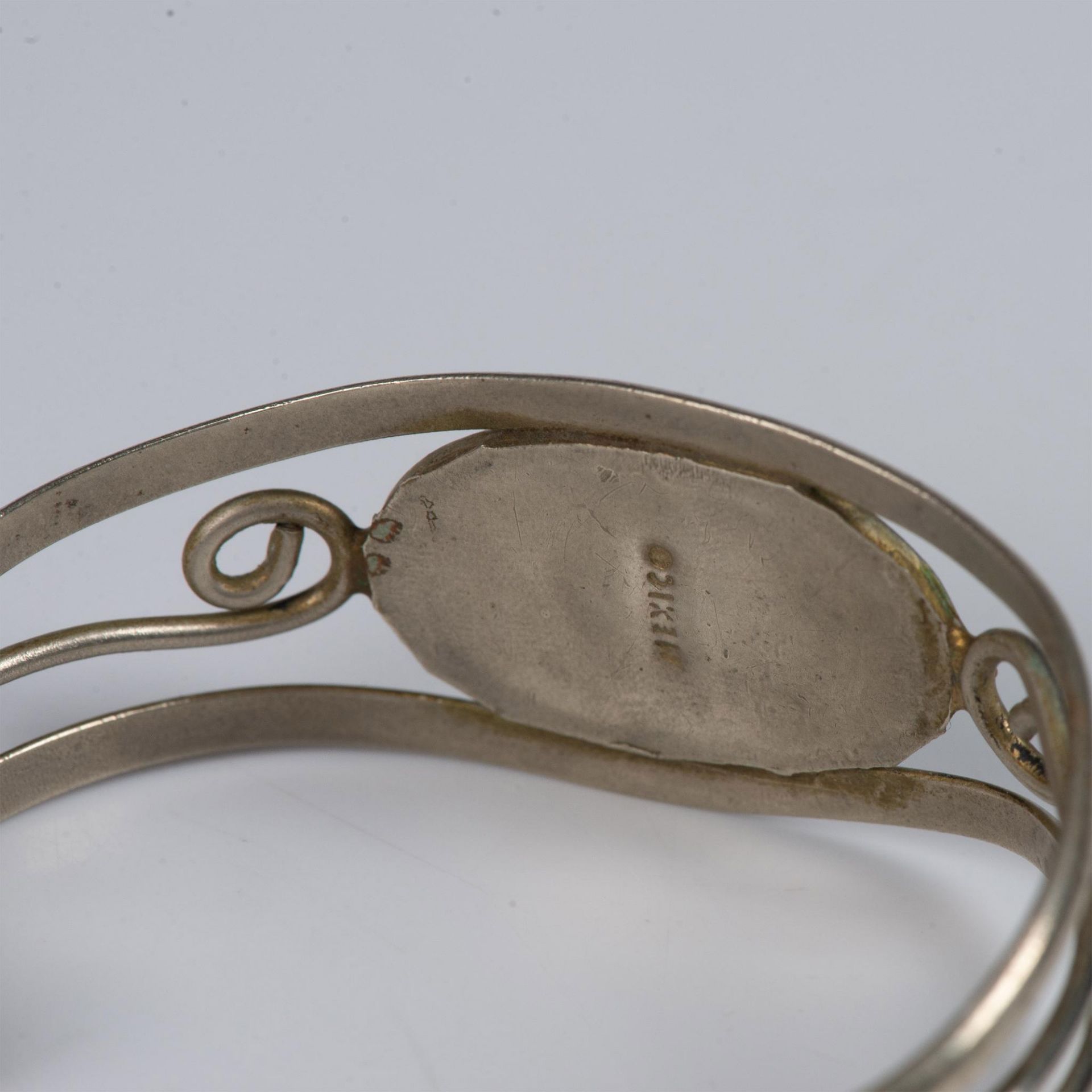 3pc Fancy Sterling Silver Gemstone Cuff Bracelets - Bild 3 aus 7