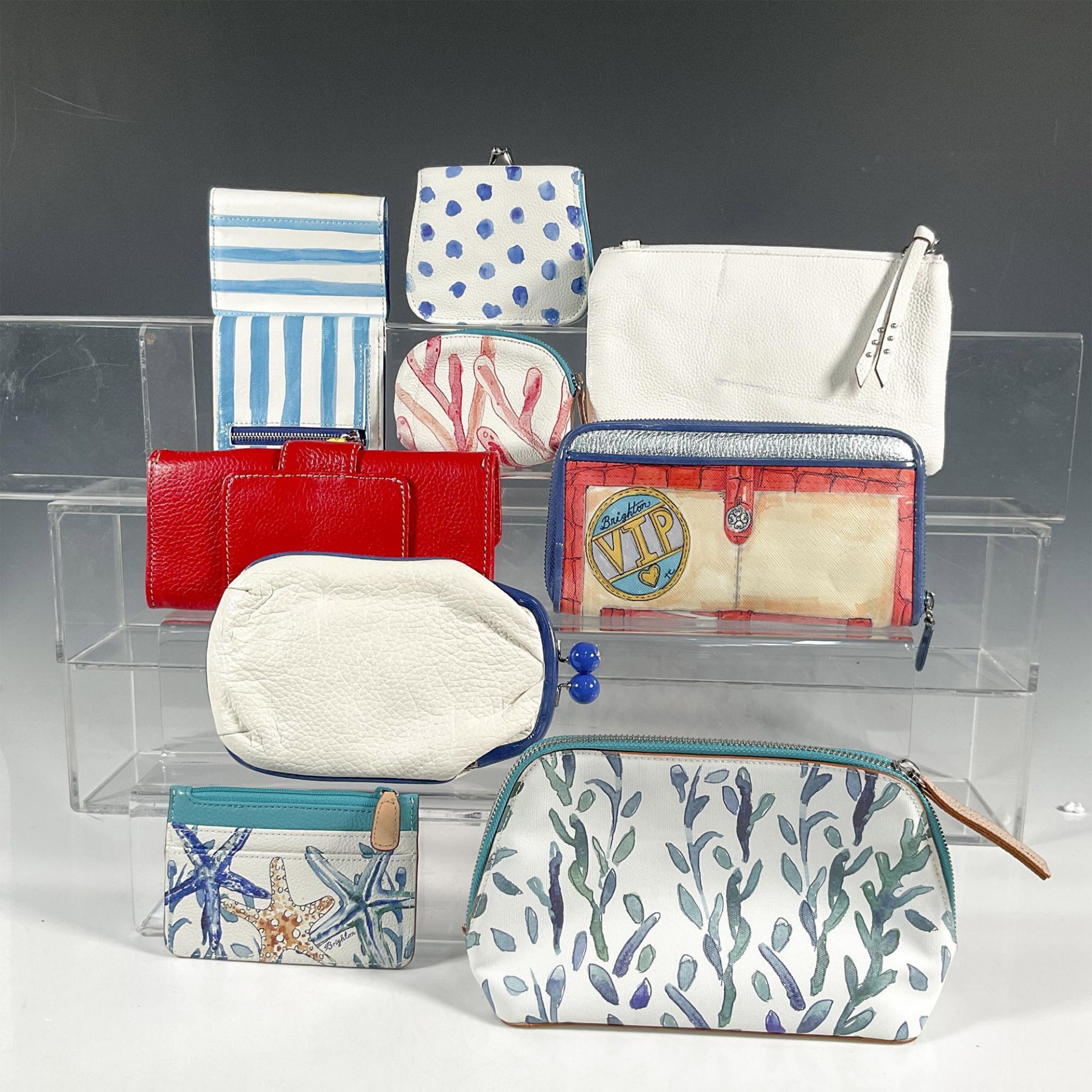 10pc Brighton Wallet and Organizer Grouping, Nautical - Image 2 of 2