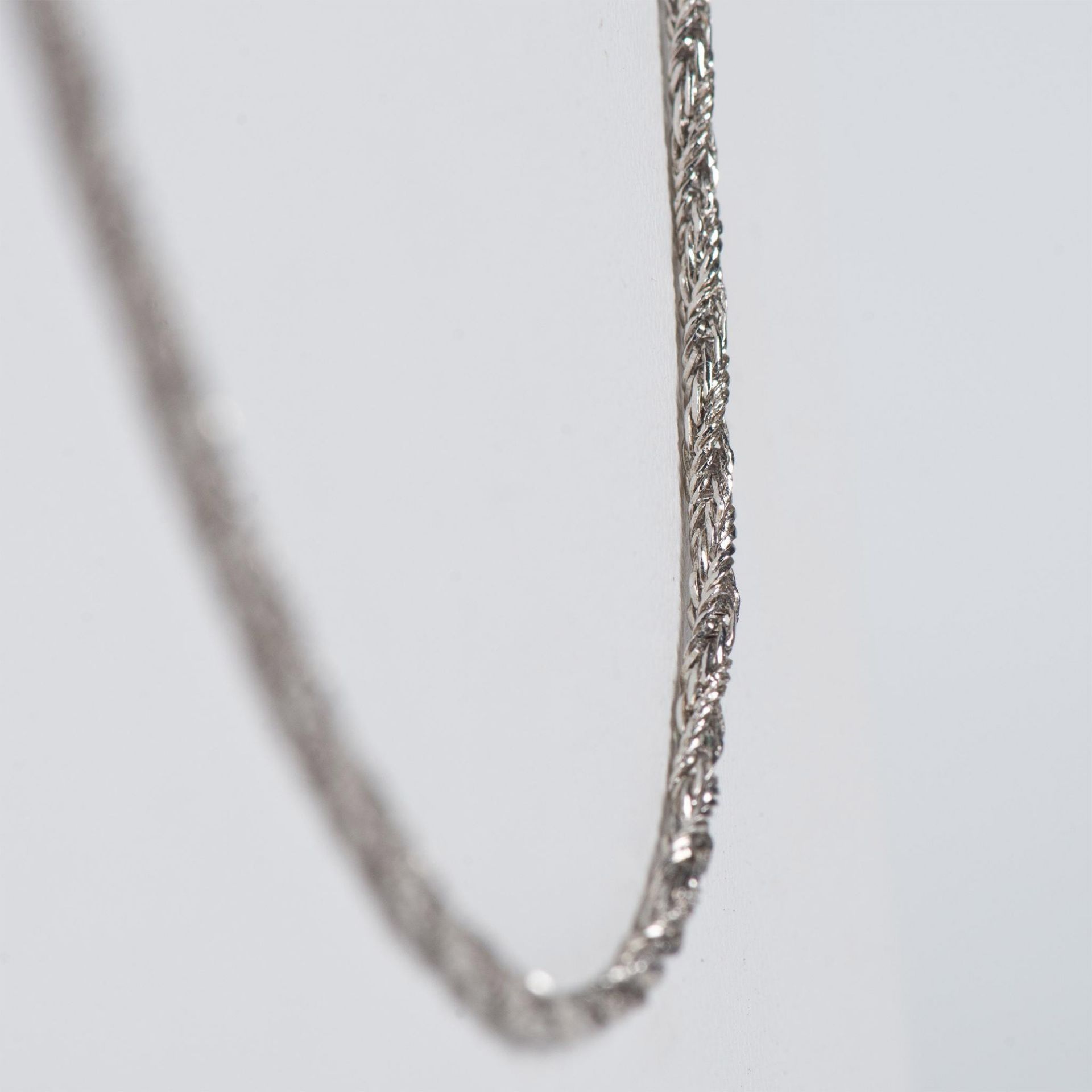 Long 14K White Gold Plated Rope Chain - Image 2 of 3