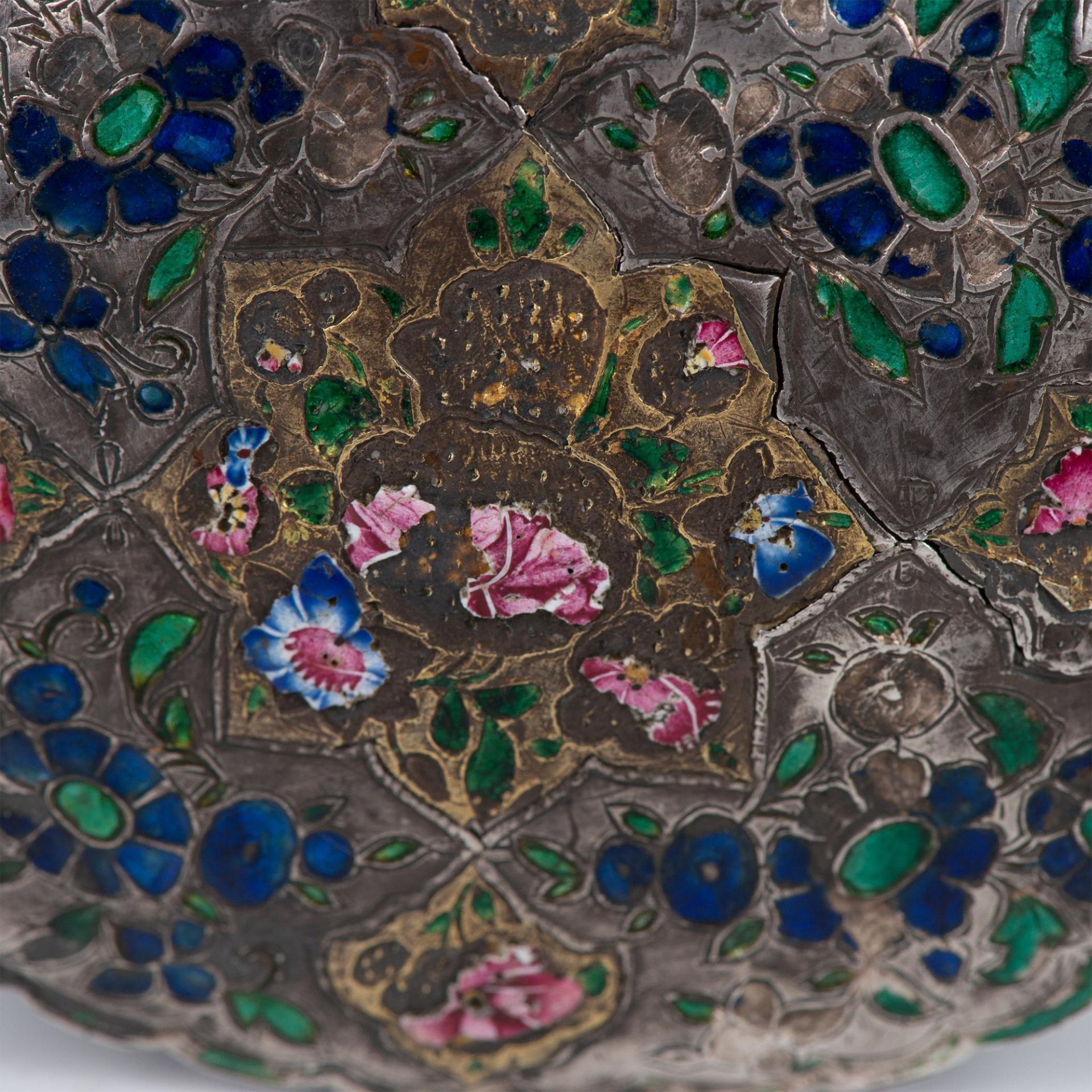 Islamic Silver and Enamel Agate Pendant - Bild 2 aus 8