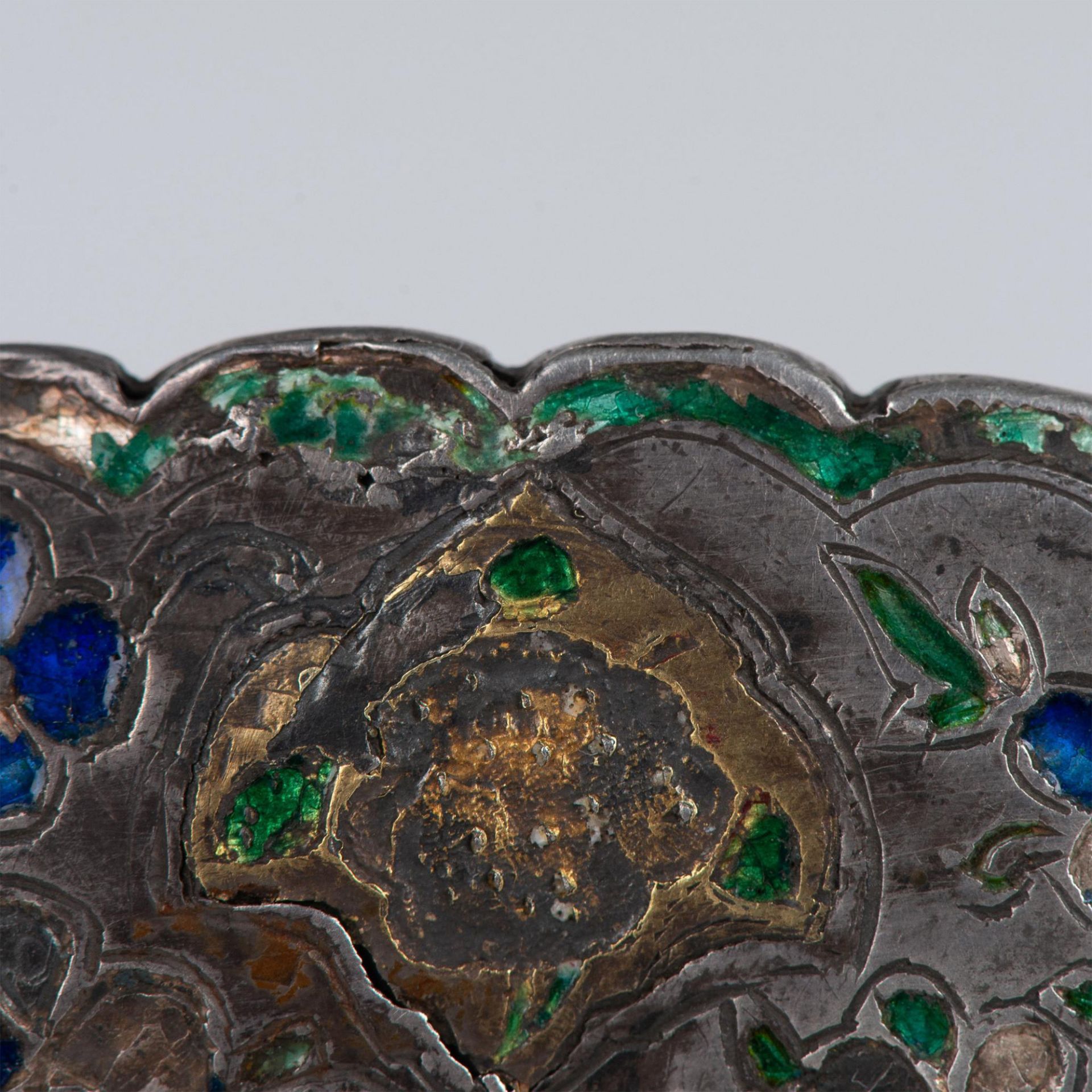 Islamic Silver and Enamel Agate Pendant - Bild 4 aus 8