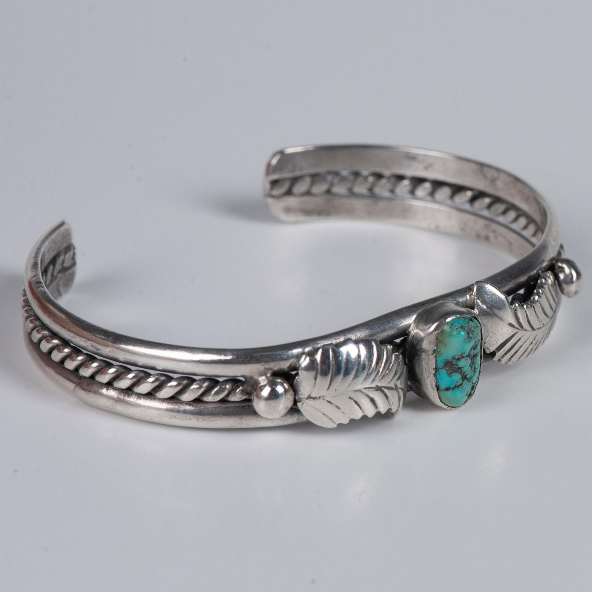 3pc Fancy Sterling Silver Gemstone Cuff Bracelets - Bild 6 aus 7