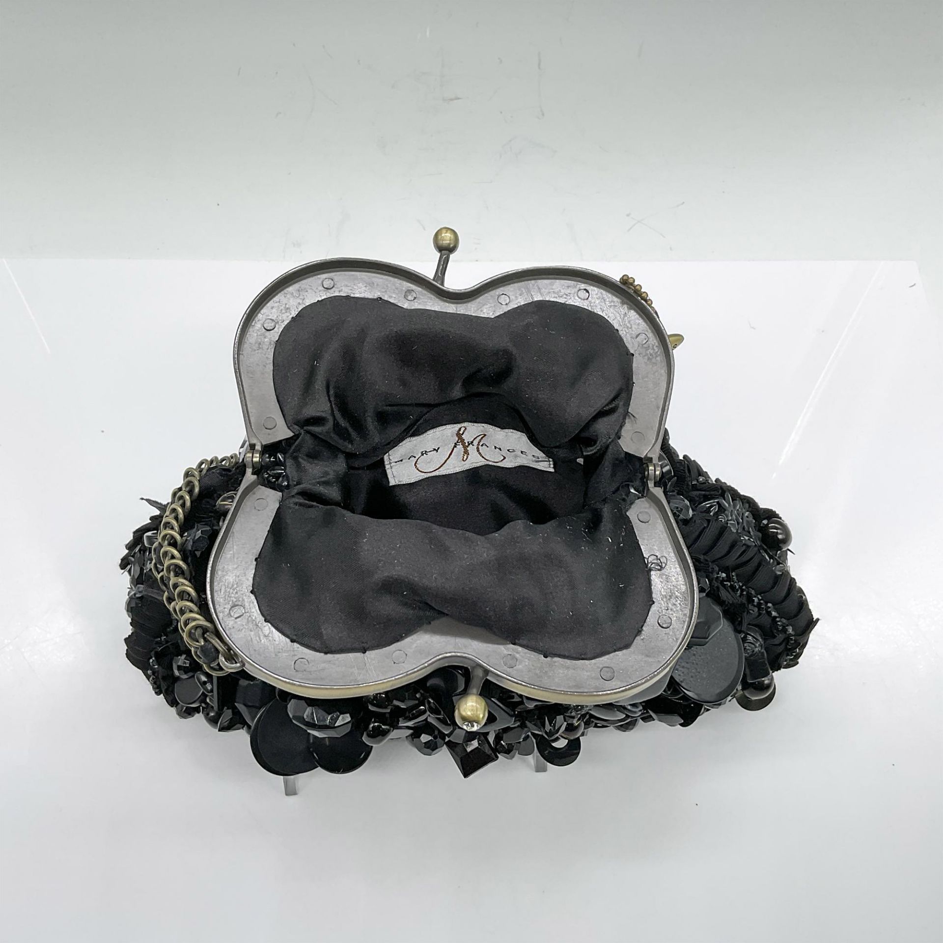 Mary Frances Black Lace and Various Shapes Bead Handbag - Image 5 of 5